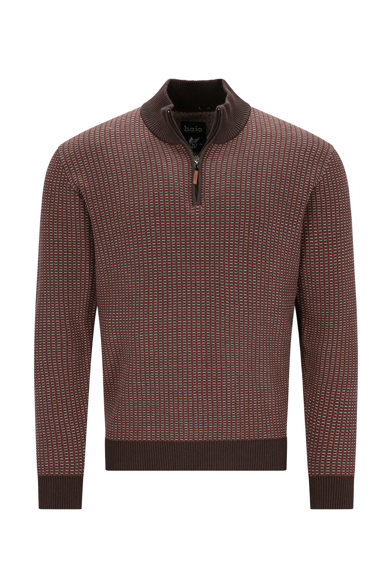 Hajo Troyer Troyer-Pullover in Dreiton-Jacquard allover