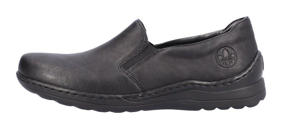Rieker Slipper Alltagsschuh, Schlupfschuh, Freizeitschuh mit beidseitigem Stretch