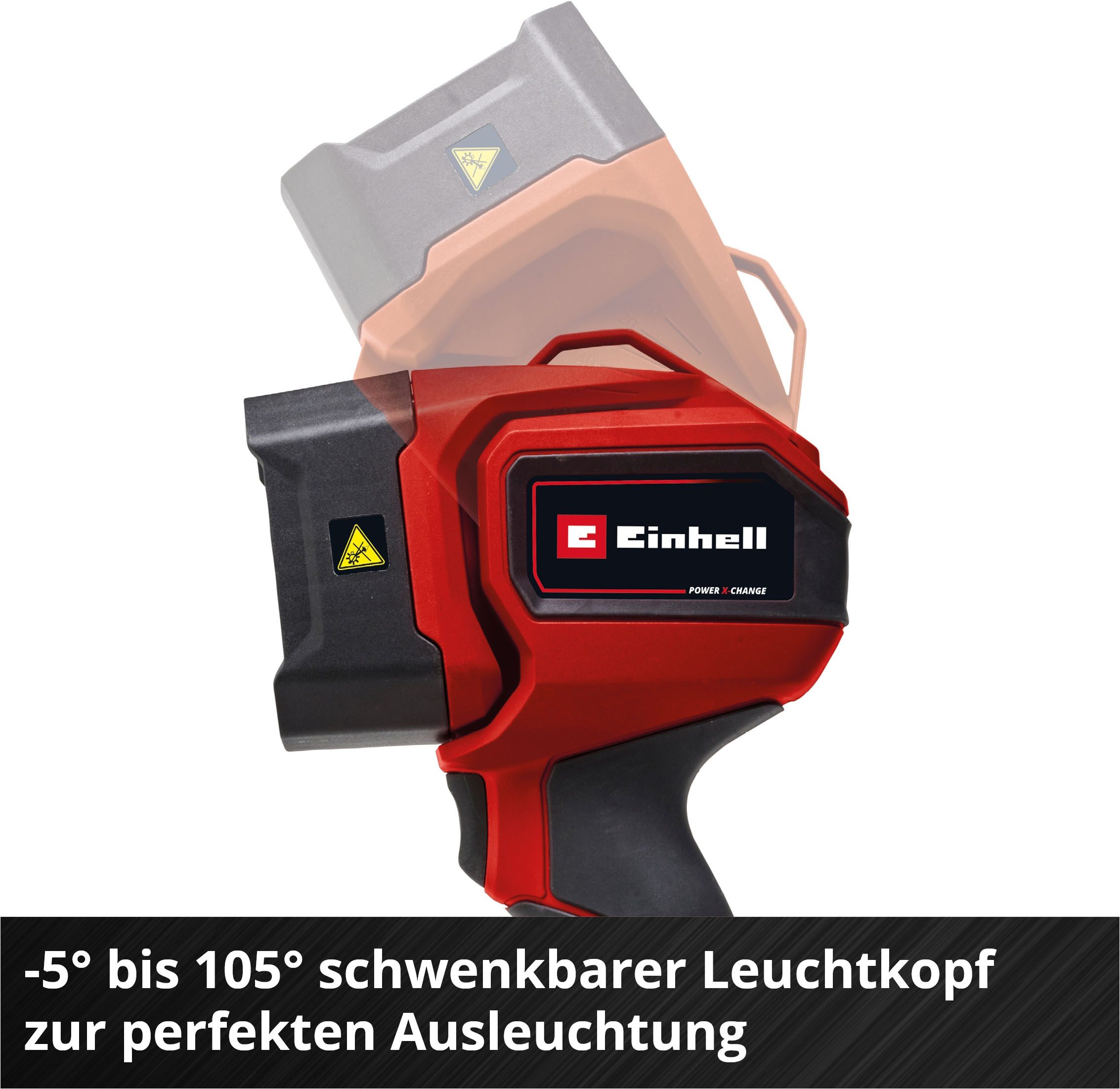 Einhell LED Arbeitsleuchte Akku-Lampe TC-CL 18/350 Li - Solo, LED fest integriert, Tageslichtweiß, Mitglied der Power X-Change Familie, ohne Akku – Bild 5 von 5