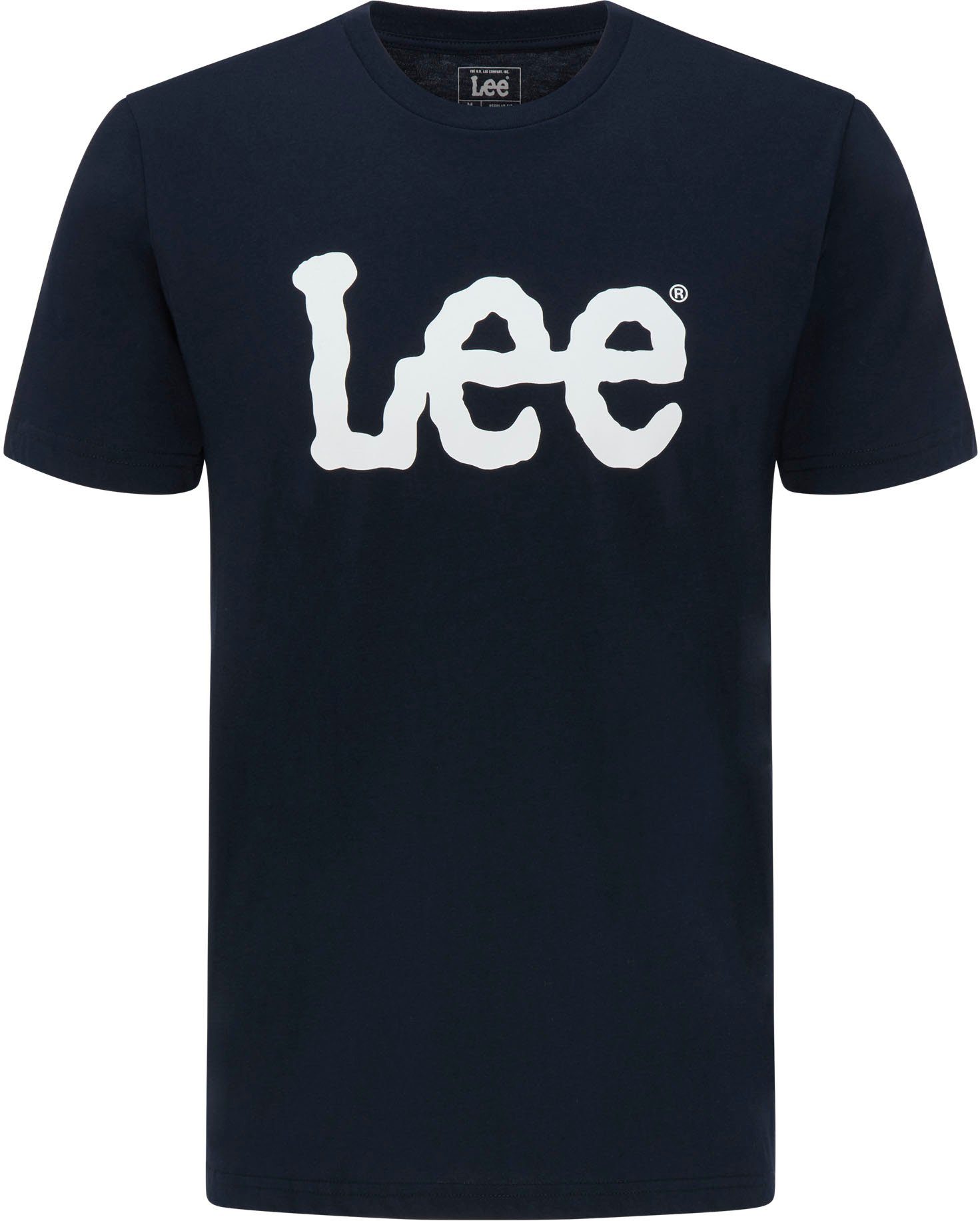 Lee® T-Shirt navy TEE LOGO drop Wobbly