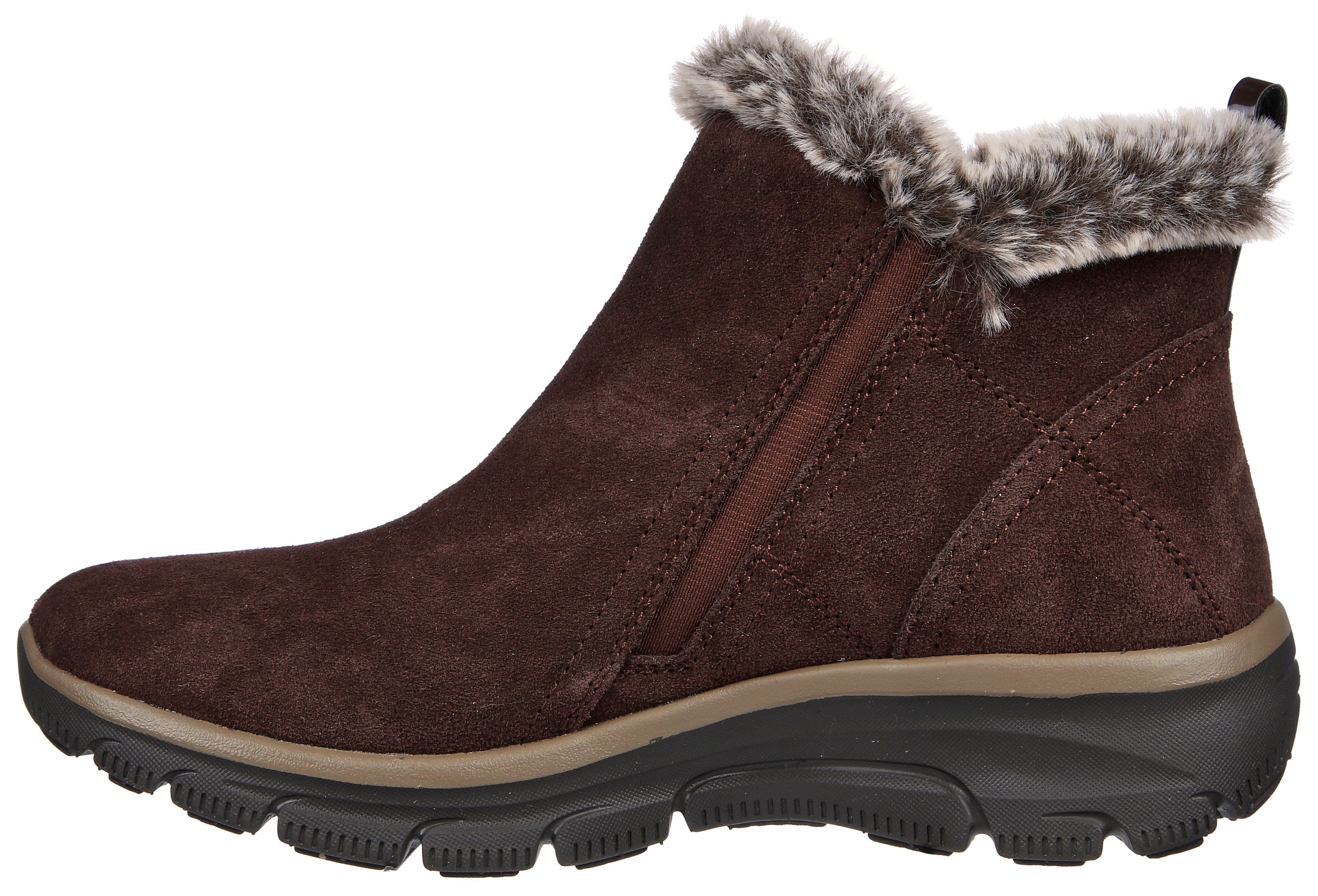 Skechers EASY GOING - HIGH ZIP Winterboots Winterschuh mit Fellimitatkragen