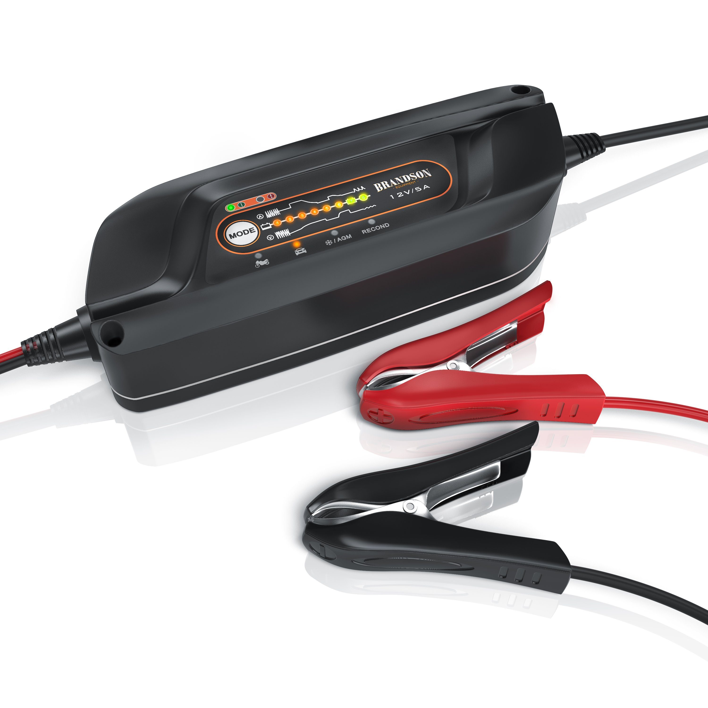 Brandson Autobatterie-Ladegerät (5000 mA, Autobatterie Ladegerät mit  Rekonditionierungsmodus 8 Ladeschritte / 5 Ampere Leistung) online kaufen |  OTTO