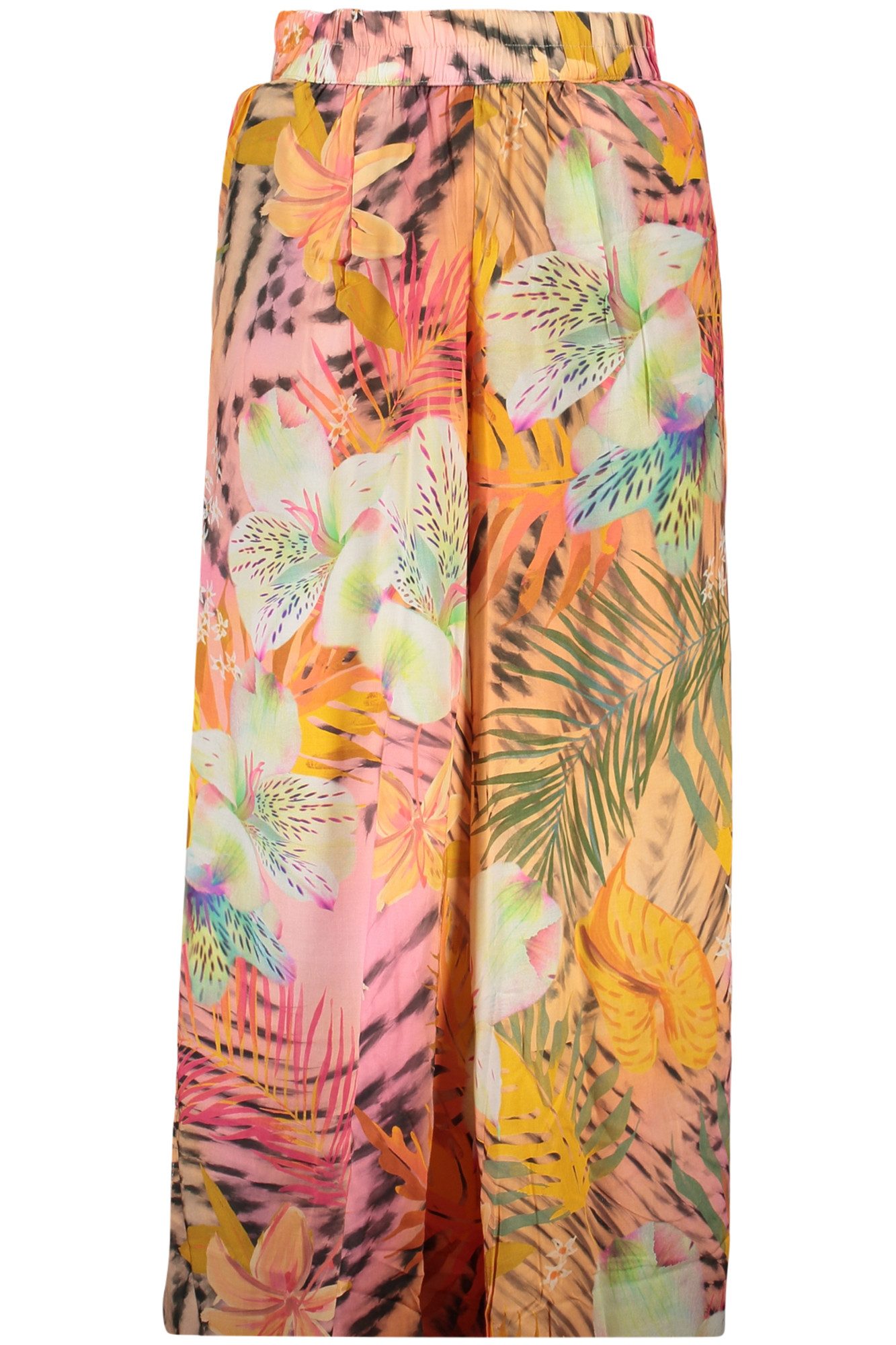 Desigual 5-Pocket-Hose Gemusterte Damenhose Orange mit Gummizug & Taschen – Ideal für Somm