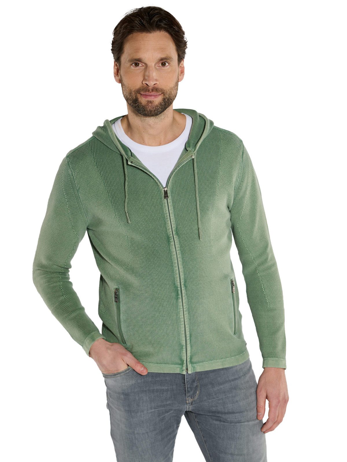 Engbers Cardigan Herren Cardigan uni, Hellgruen