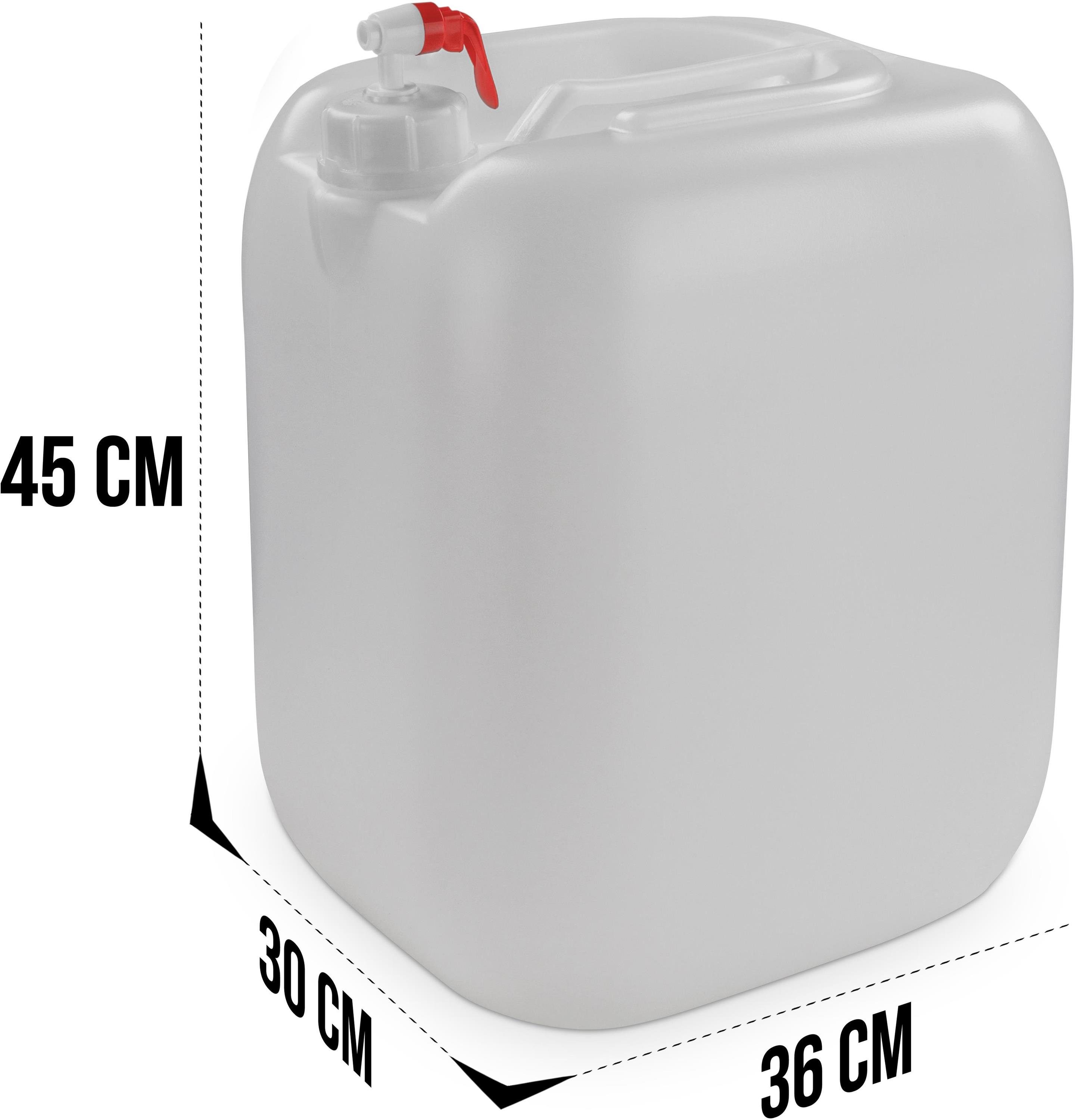 Kanister (1 mit Liter Wasserbehälter Trinkwasserkanister Lebensmittelecht Outdoorkanister normani Carry Hahn St), Wasserkanister Campingkanister 30