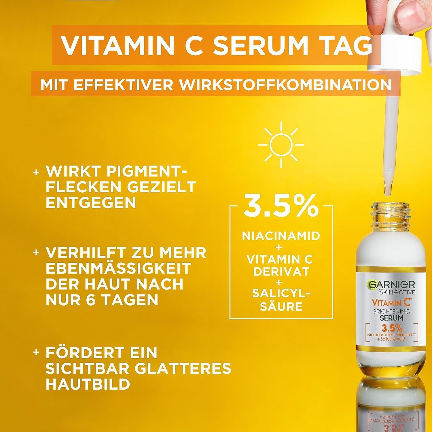 GARNIER Gesichtsserum GARNIER Gesichtsserum Vitamin C Glow Booster Serum, 1-tlg.