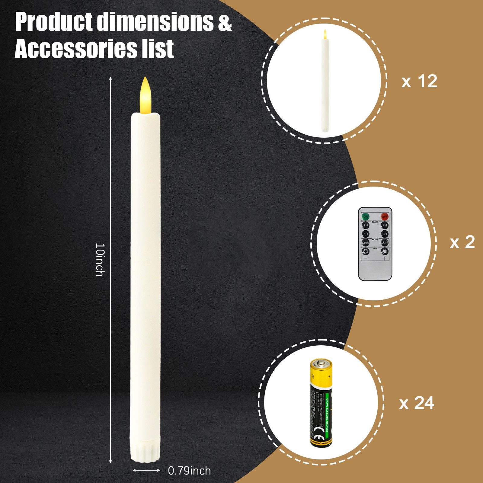 Gotoll LED-Kerze K-MFLZ 12pcs Schwebende Kerzen mit Zauberstab-Fernbedienun günstig online kaufen
