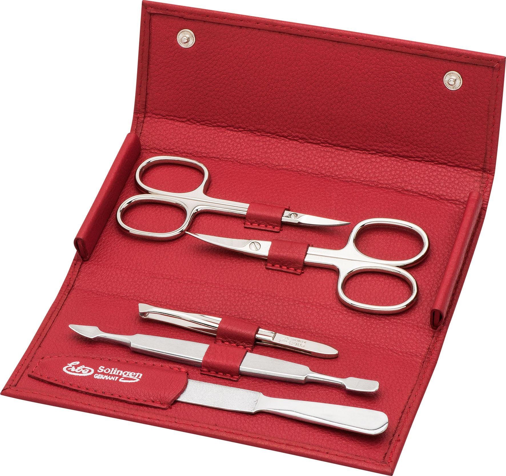 ERBE Maniküre-Etui Wickel-Lederetui mit Druckknopf, 5 tlg., bestückt mit So günstig online kaufen