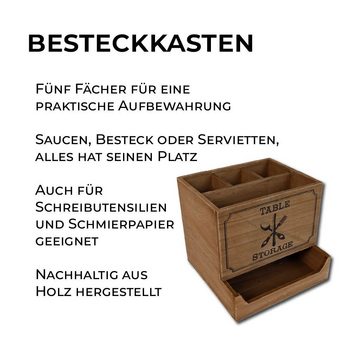 Rivanto Besteckkasten, Kasten für Saucen oder Besteck und Servietten