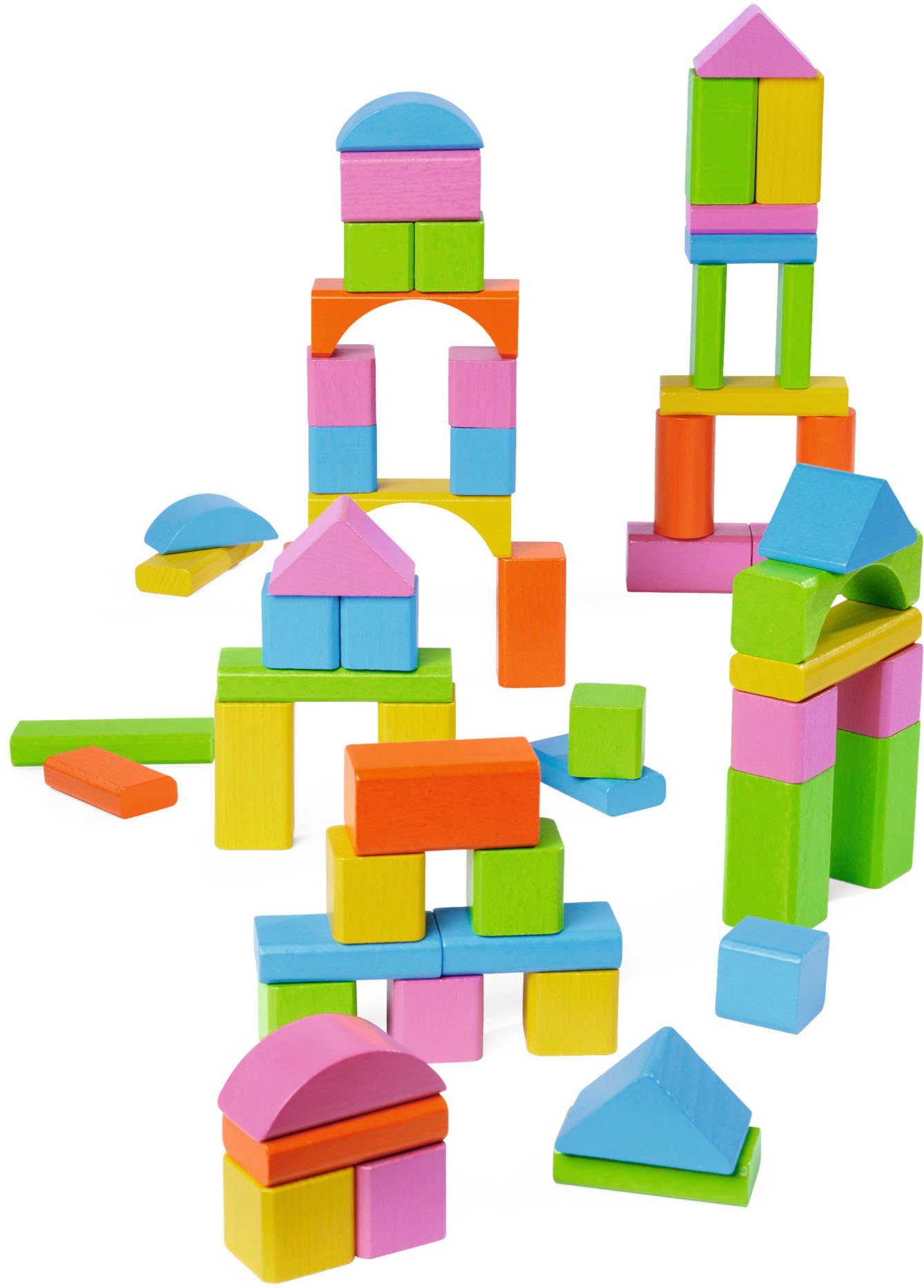 Eichhorn Bunte Holzbausteine Spielbauklötze, Made in Germany, FSC® - schützt Wald