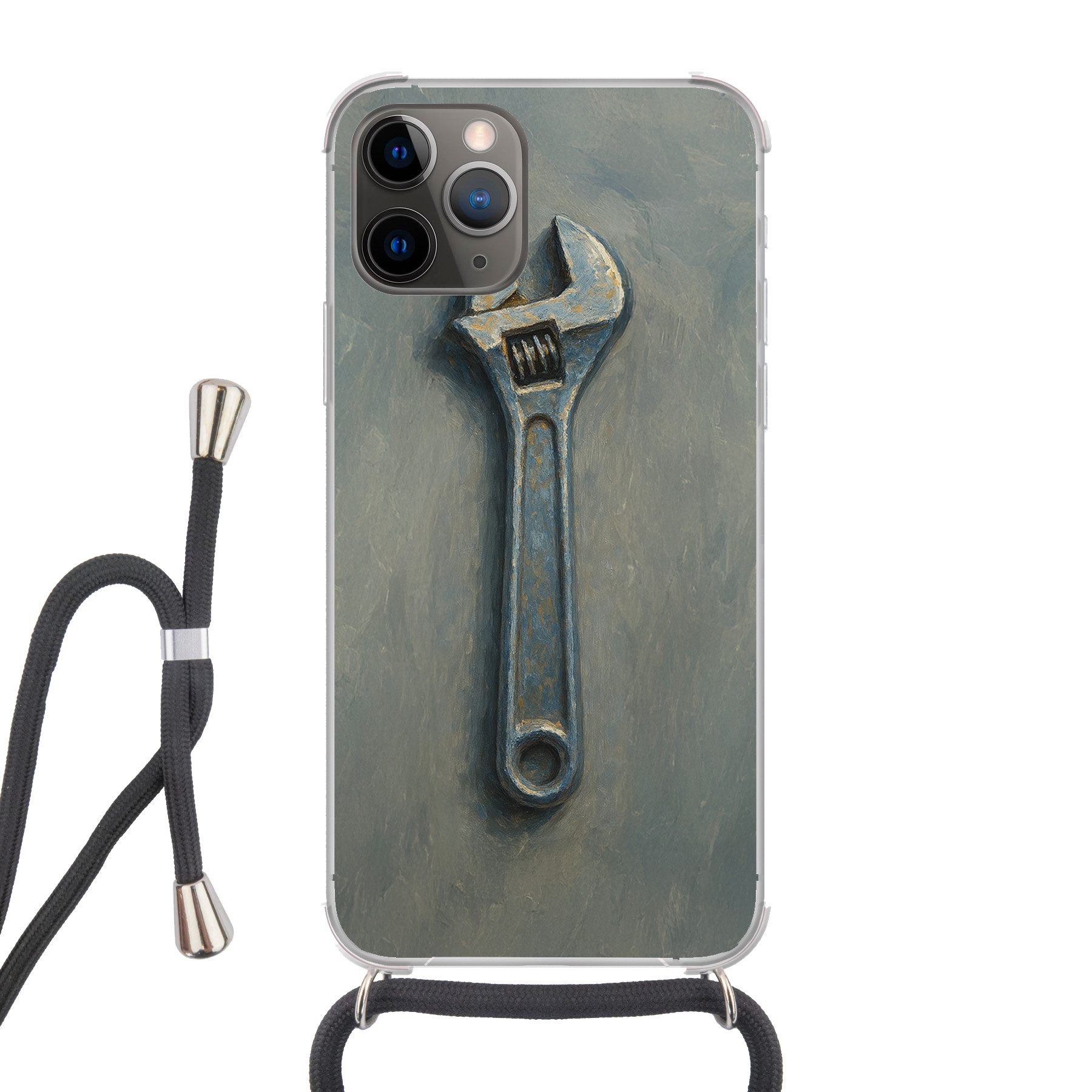 MuchoWow Handyhülle für Apple iPhone 13 Pro Max Schraubenschlüssel - Werkzeuge - Farbe, Tragbare Handyhüllen mit Kette zum umhängen, Handykette Handyband