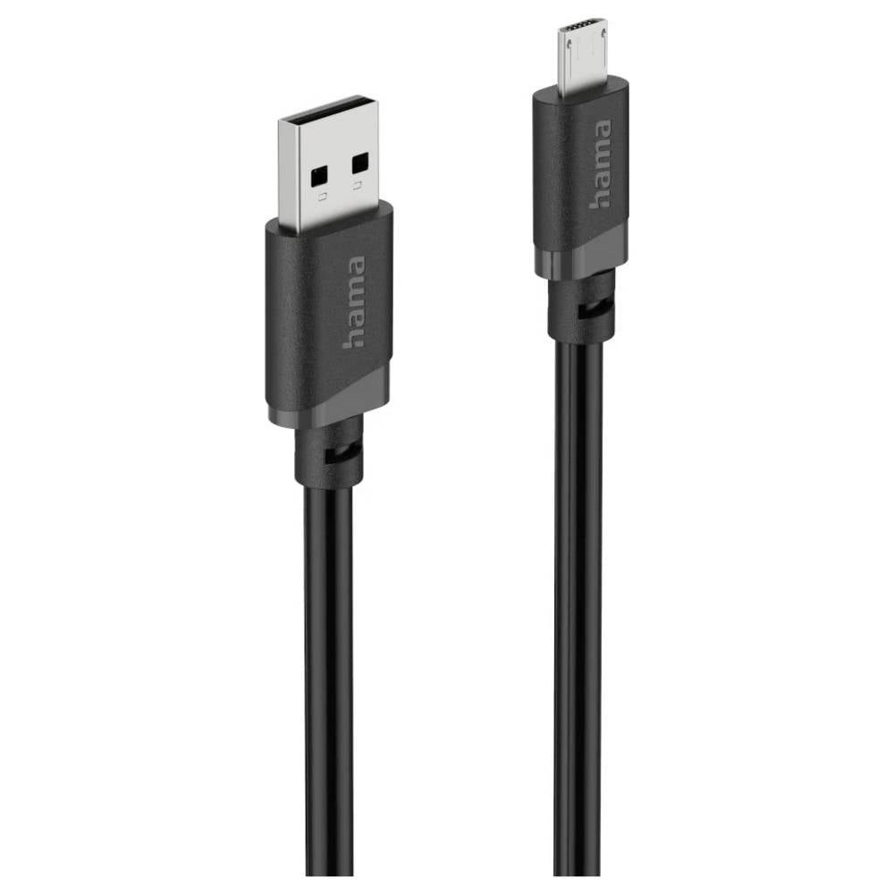 Hama USB-Kabel USB 2.0 USB-A Stecker, USB-Micro-A Stecker 3 m Schwarz USB-Kabel