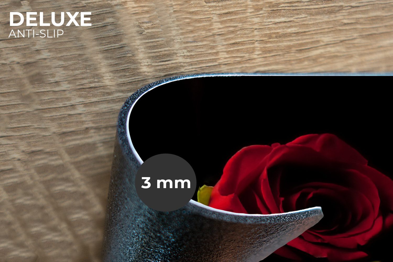 MuchoWow Platzset Rosen - Schwarz - Rot, (6-St), Platzsets, Tischset, Abwas günstig online kaufen