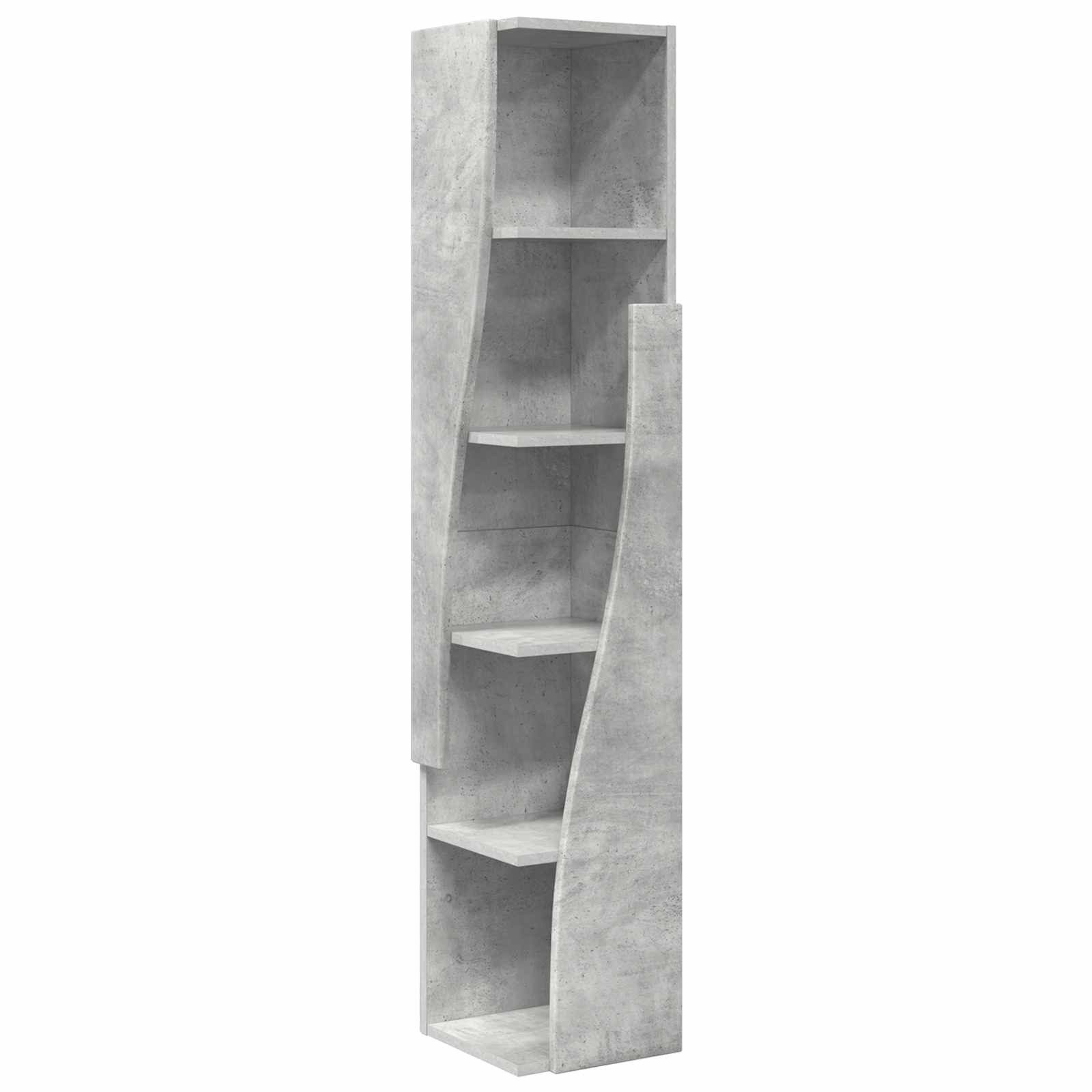 vidaXL Eckschrank Eckschrank 27,5x27x140cm Holzwerkstoff Betongrau (1-St)