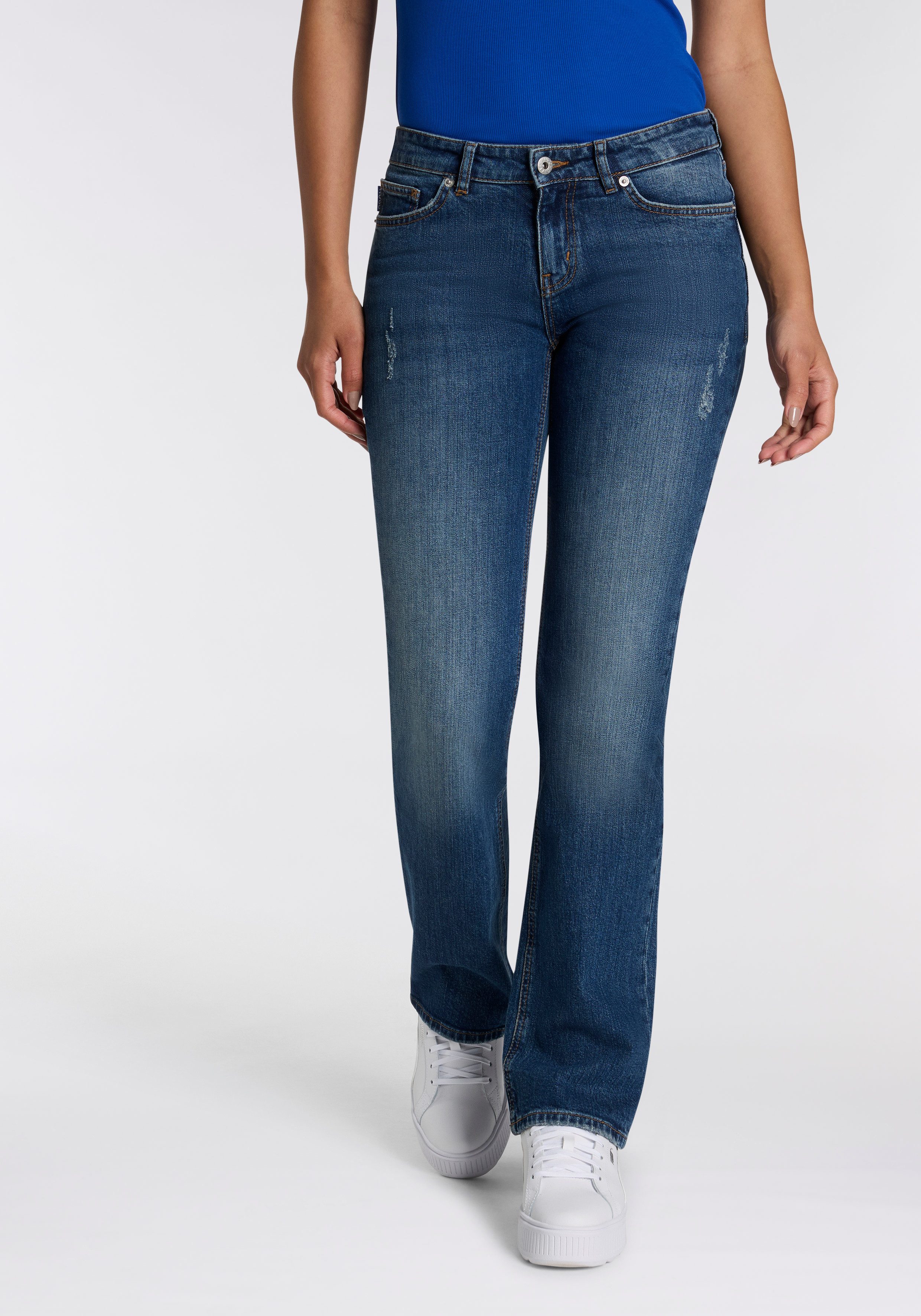 HUGO Blue Bootcut-Jeans Gamera Low Rise