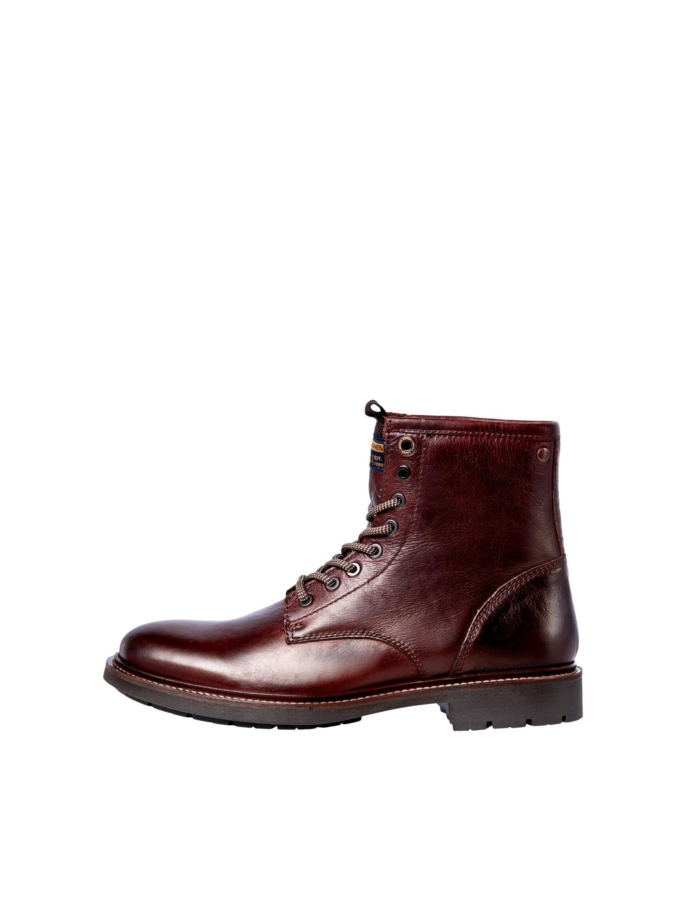 Jack Jones Tanner Schnürstiefelette (1-tlg), Gepolsterter Schaftrand