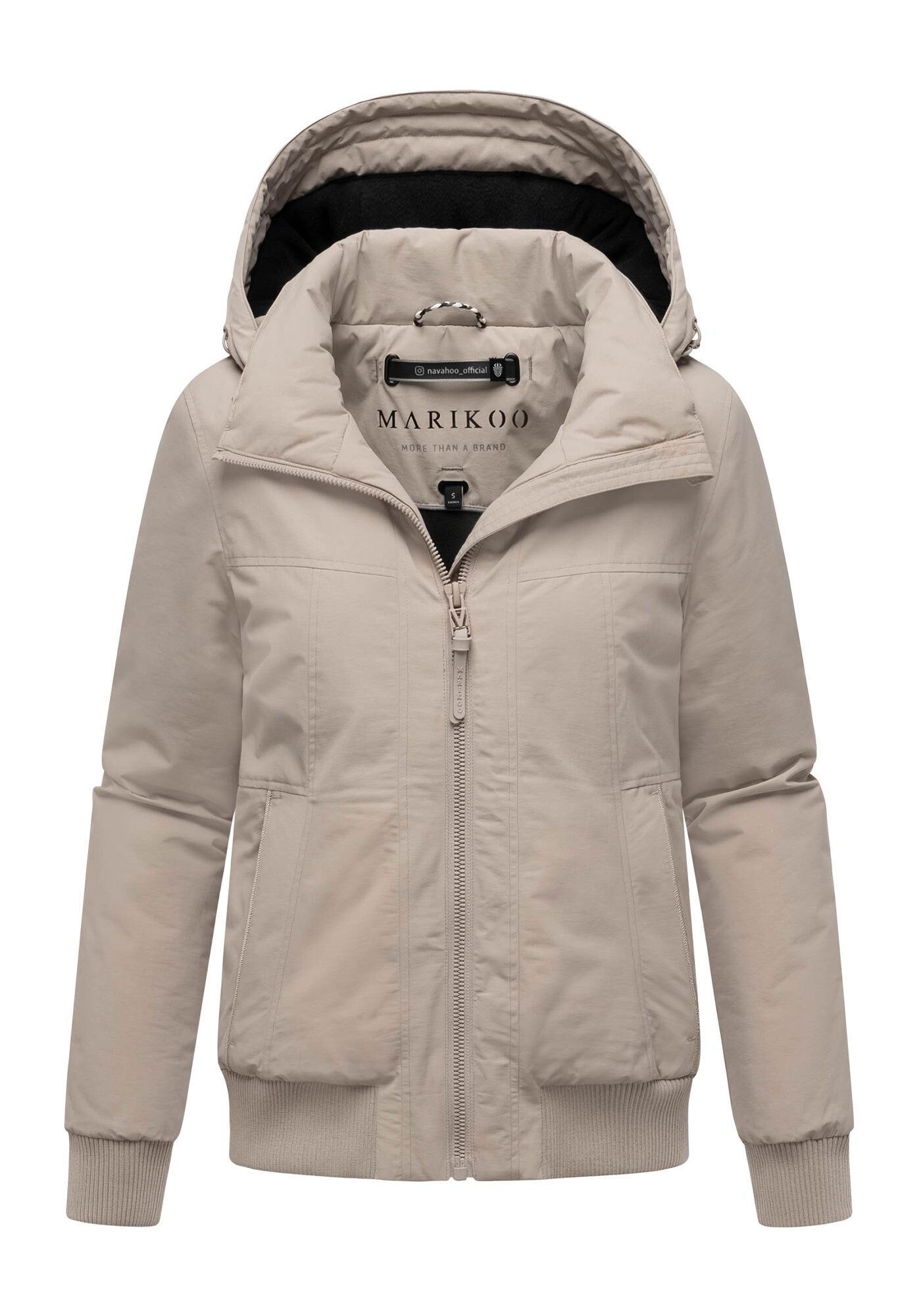 Marikoo Winterjacke Mooni 16 Gefütterte Übergangsjacke mit Kapuze und Kordelzug