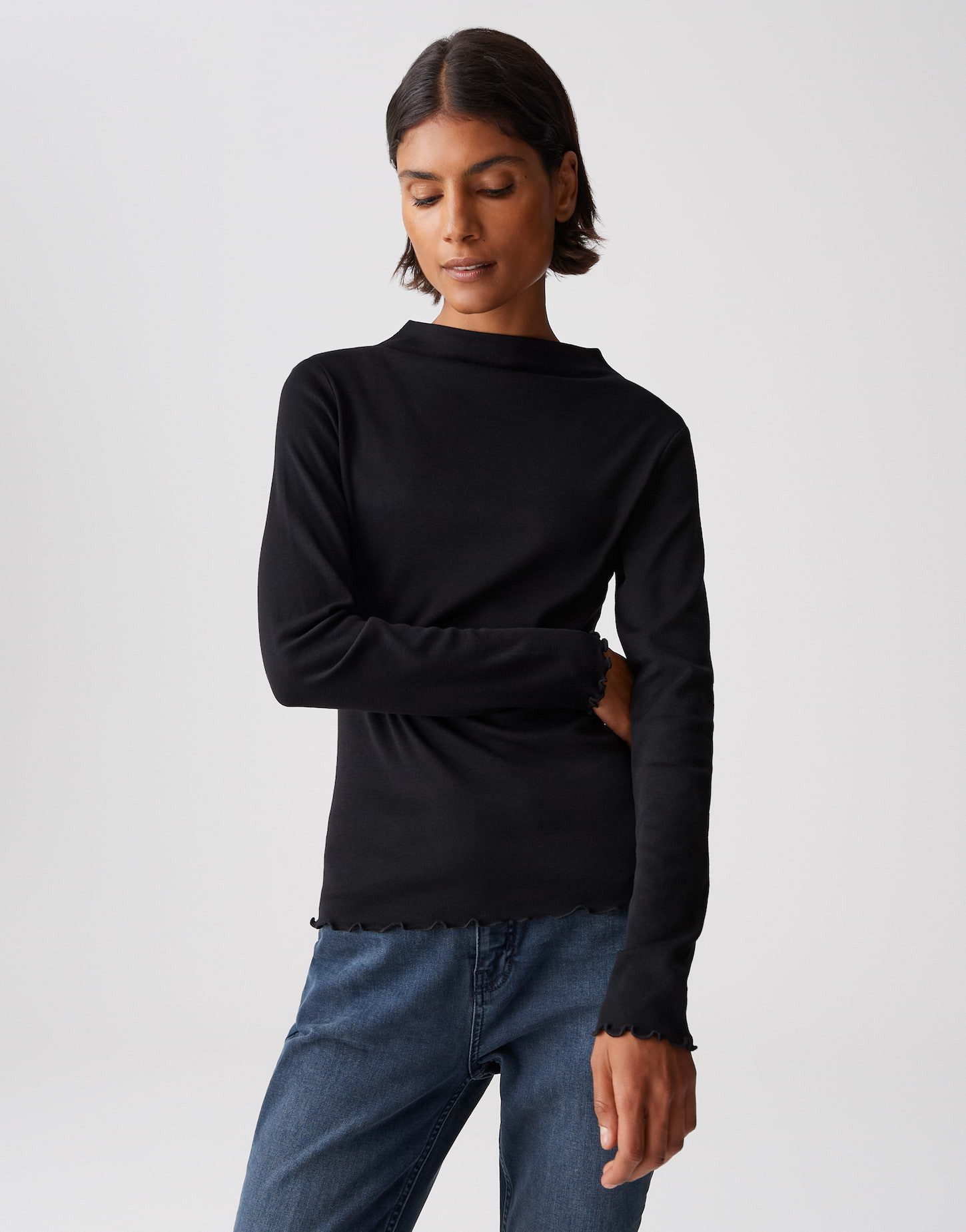 OPUS Langarmshirt SONINCHEN aus weichem Jersey figurbetont geschnitten, fei günstig online kaufen