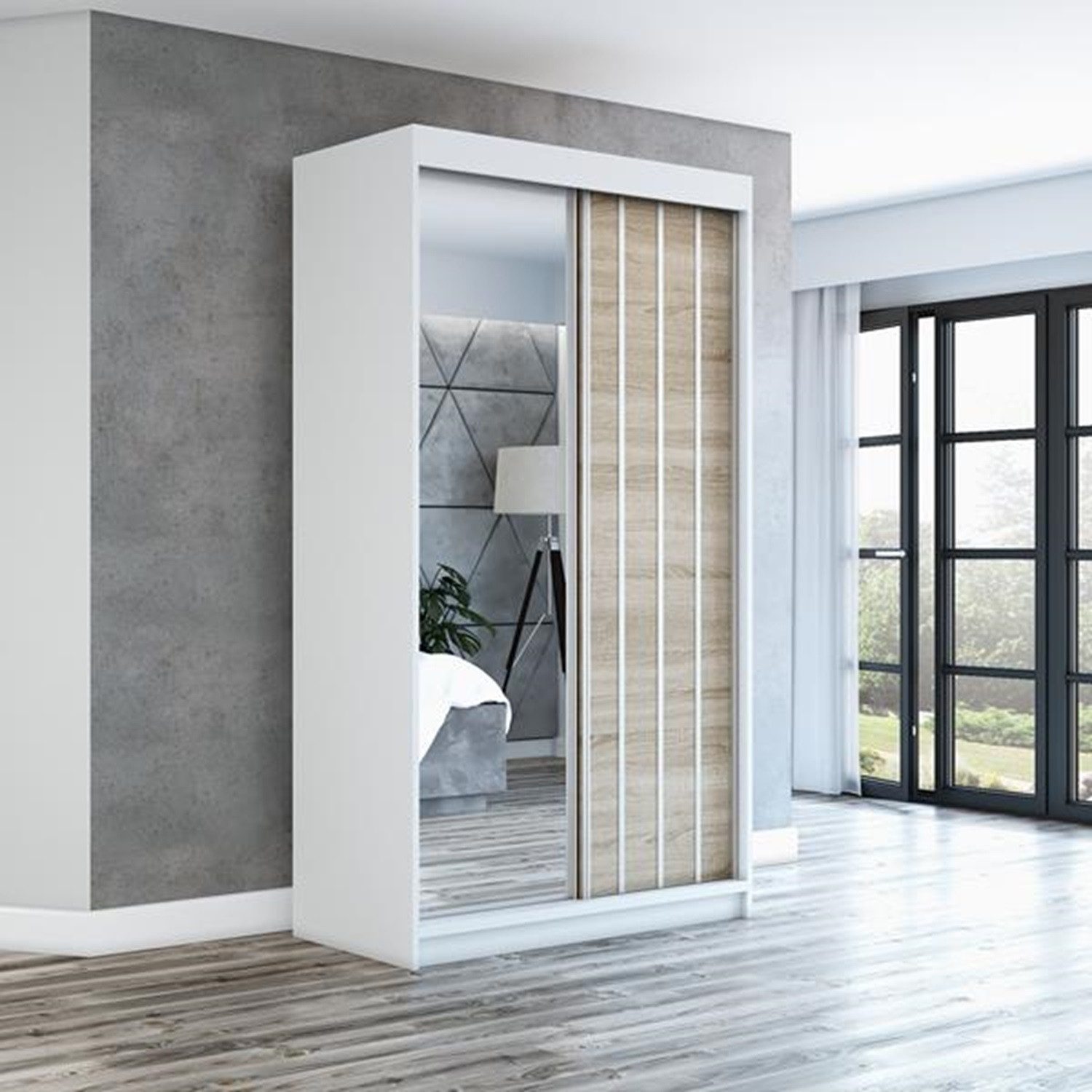 A&J MöbelLand GmbH Schiebetürenschrank VIGO mit Spiegel. (nur für kurze Zei günstig online kaufen