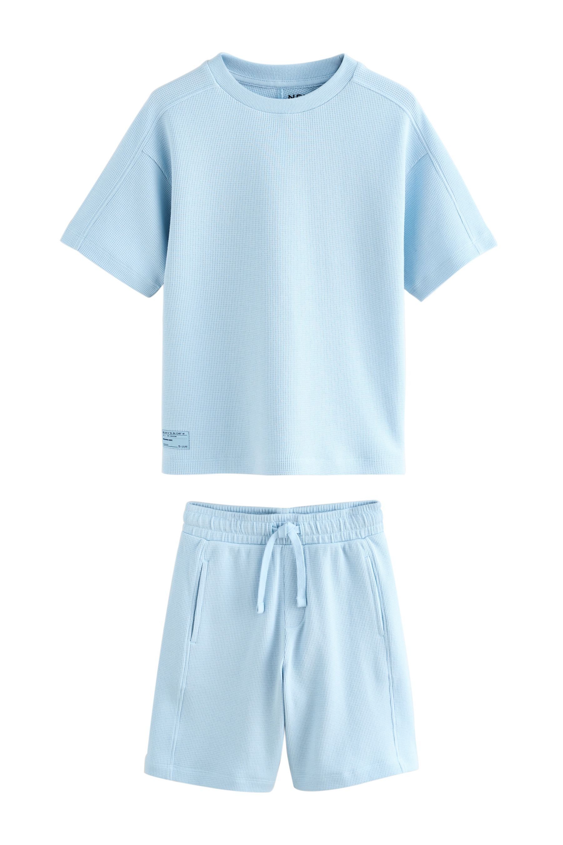 Next T-Shirt & Shorts Strukturiertes T-Shirt und Shorts, Set (2-tlg)