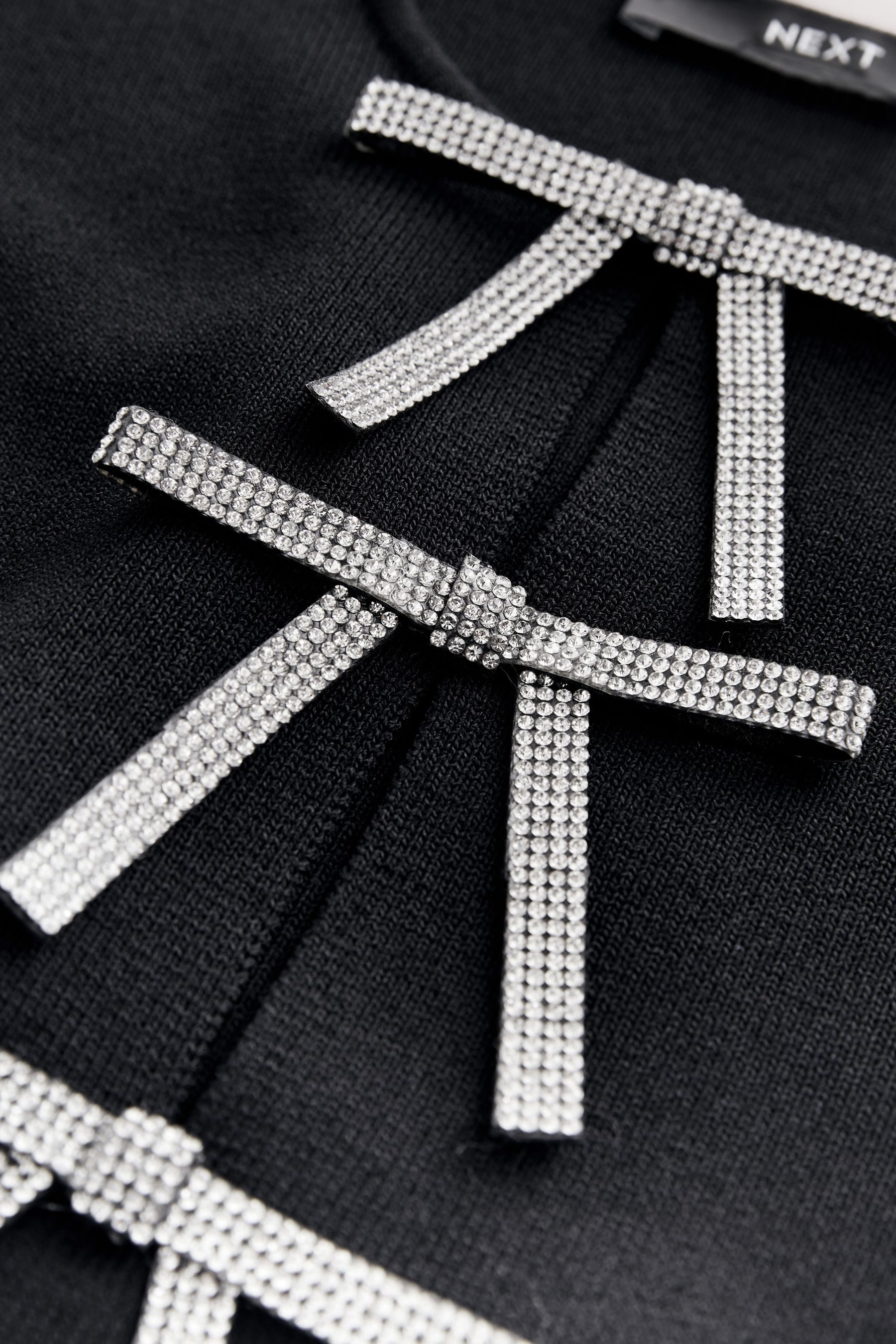 Next Minikleid Minikleid mit juwelenbesetzter Schleife (1-tlg) günstig online kaufen