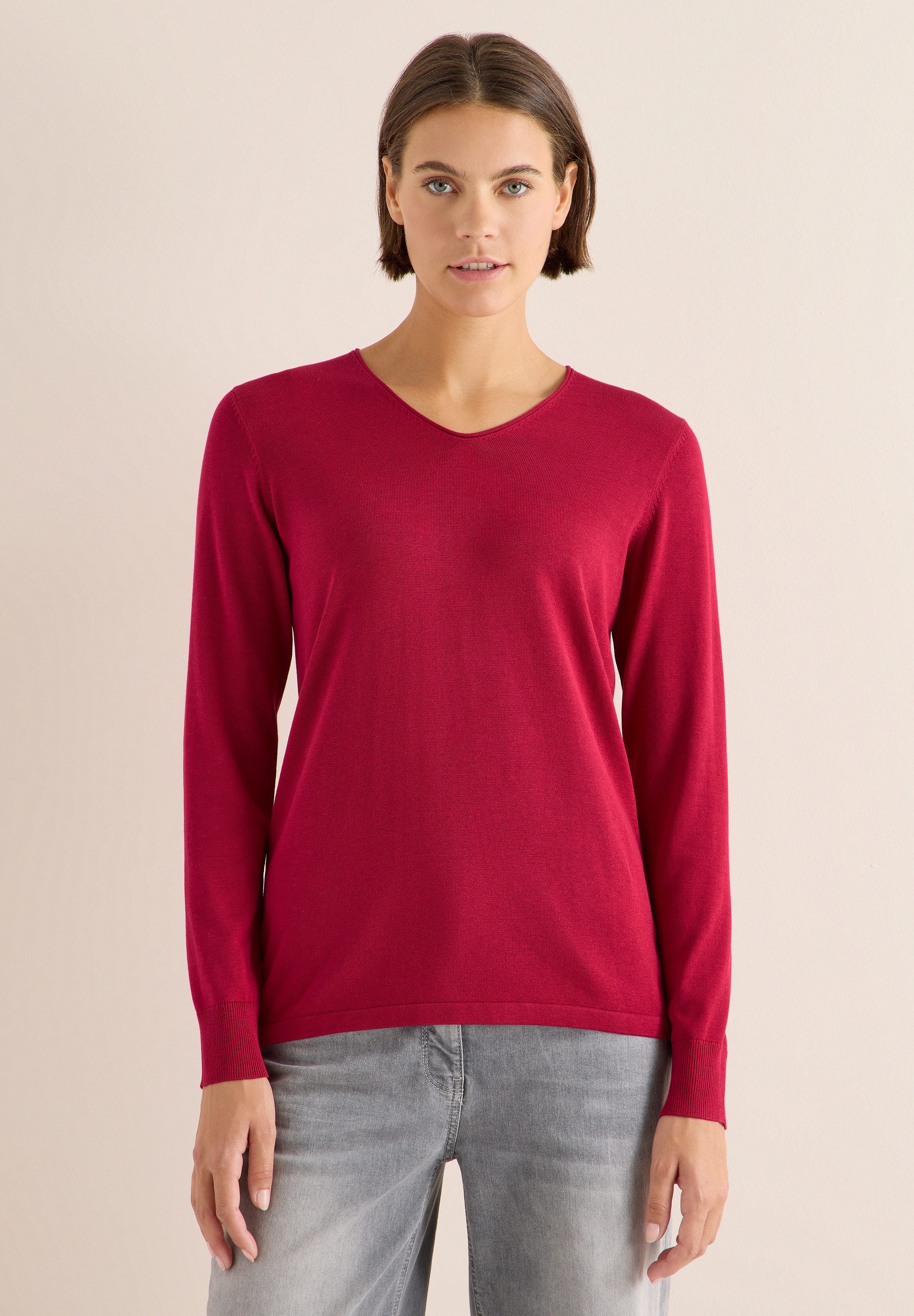 CECIL Strickpullover im soften Baumwoll-Mix günstig online kaufen