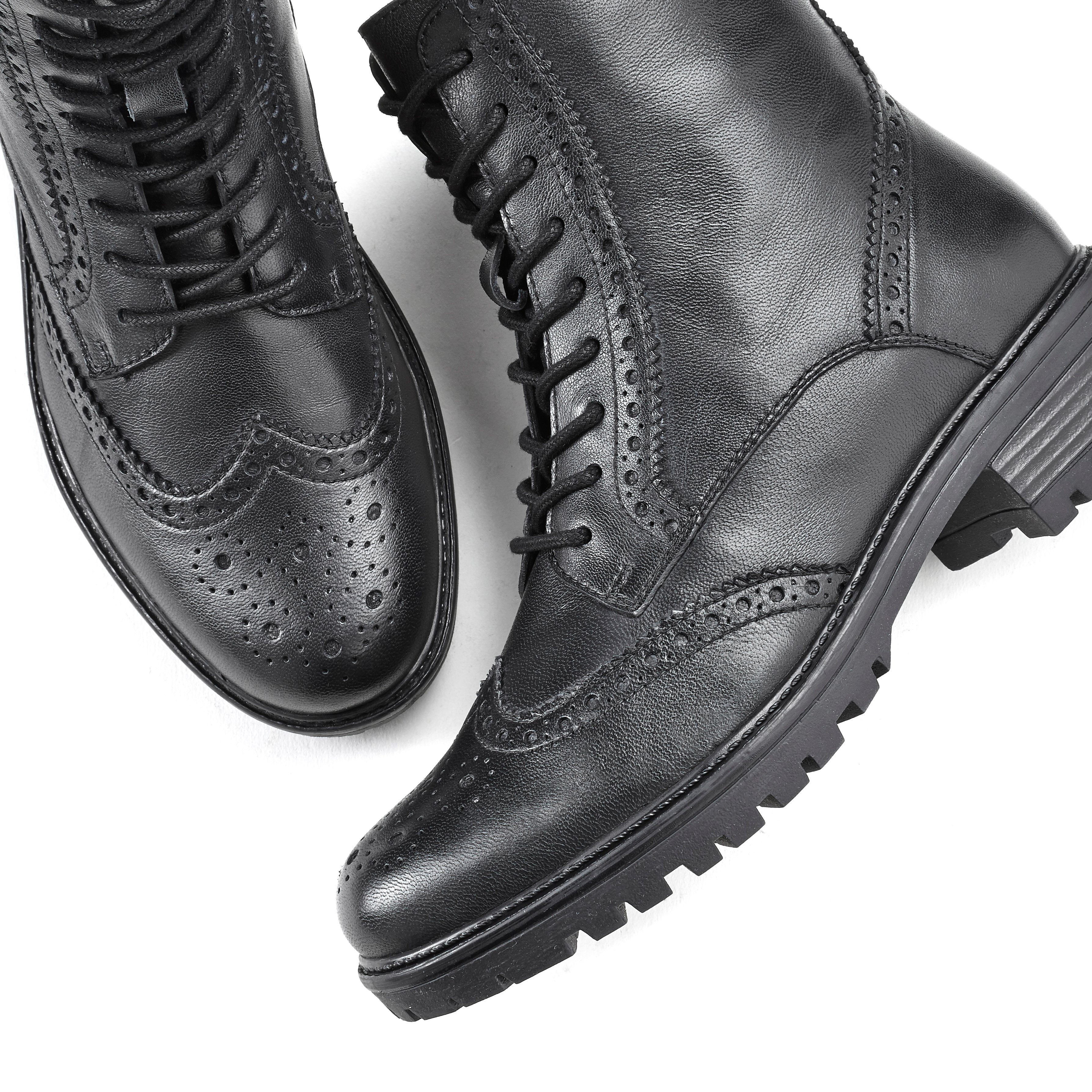 Reißverschluss & schwarz Leder, Schnüren LASCANA Boots, Schnürboots Schnürstiefelette, Ankle