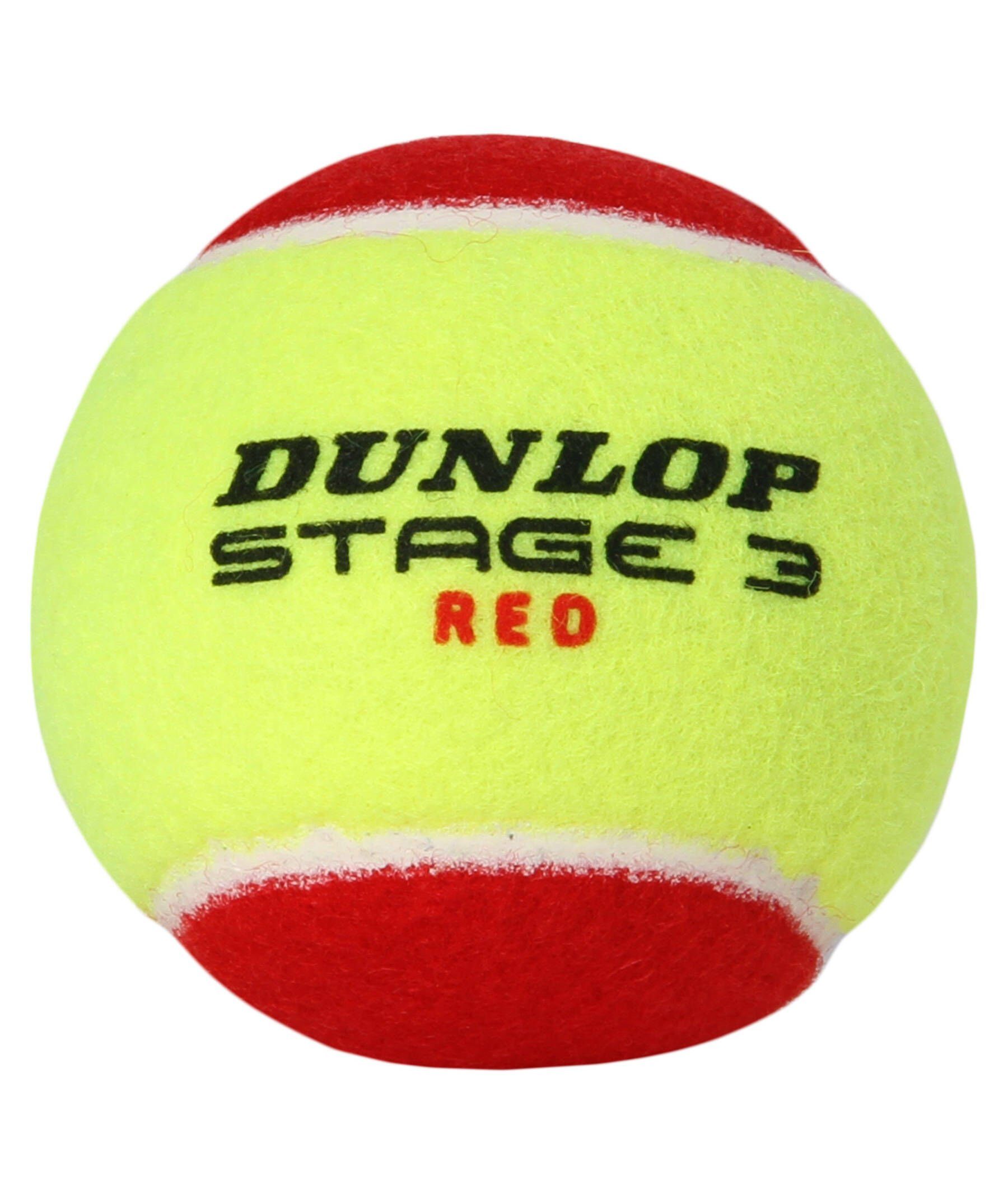 Dunlop Tennisball Red" Set "Stage 12er 3 Tennisbälle