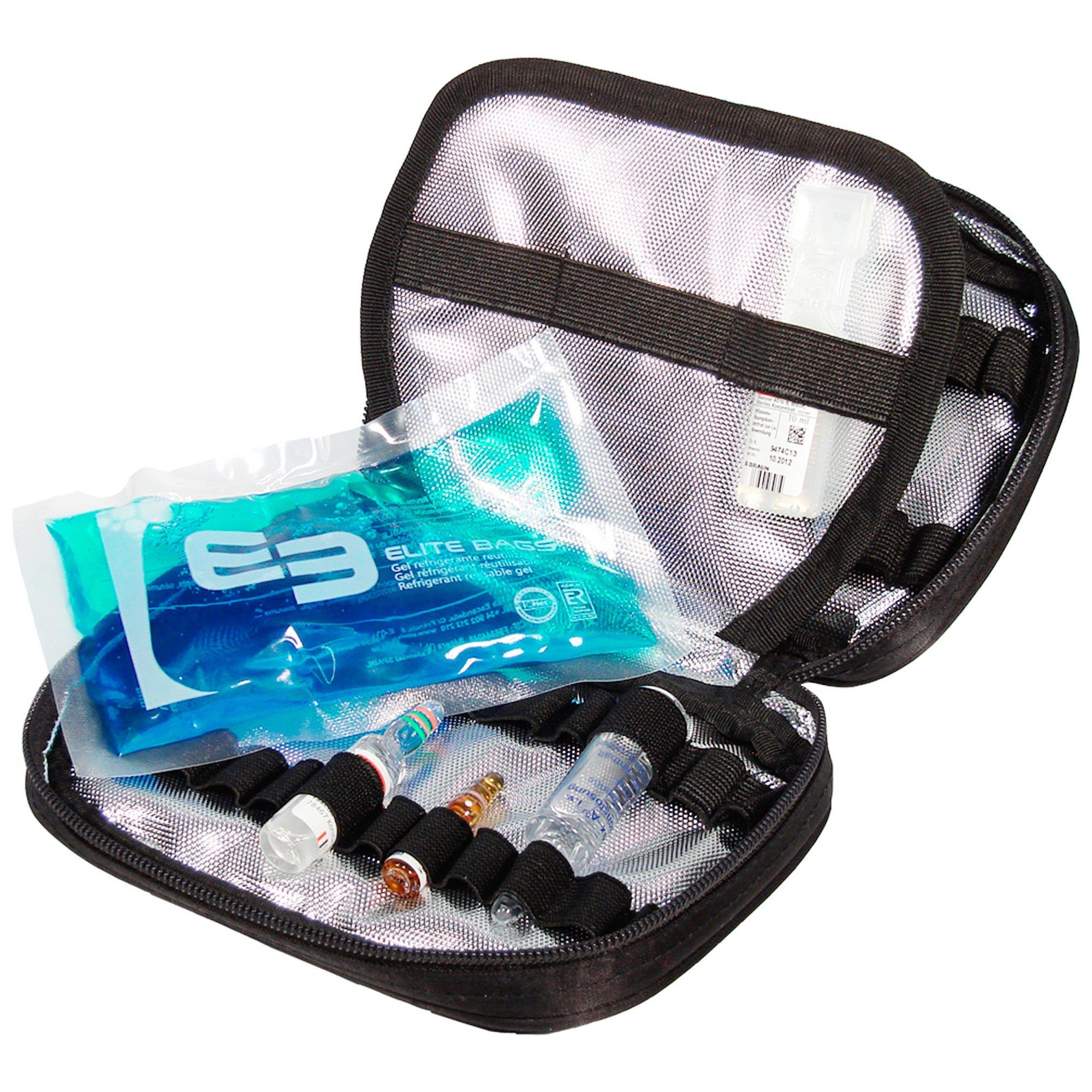 Elite Bags Arzttasche Elite Bags PHIAL Ampullarium für 50 Ampullen Schwarz 18 x 14 x 4 cm