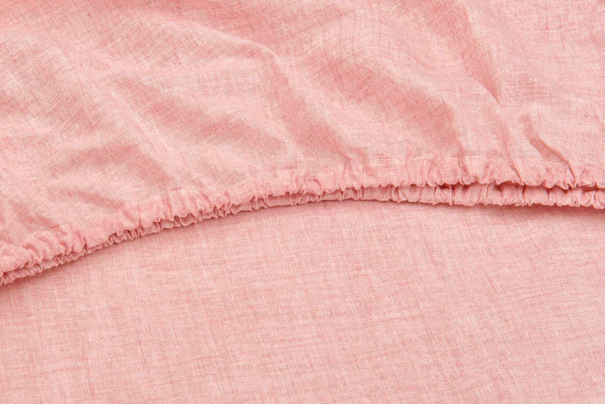 ZO HOME Spannbettlaken Lino, Renforcé, Gummizug: rundum, (1 Stück), Laken aus 100% Baumwolle, Leinen Optik, Print, Betttuch ab 90x200