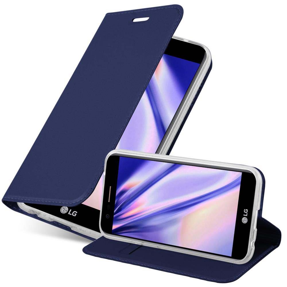 Cadorabo Handyhülle für LG K10 2017 Hülle LG K10 2017, Schutzhülle Hülle mit Standfunktion, Magnetverschluss und Kartenfach