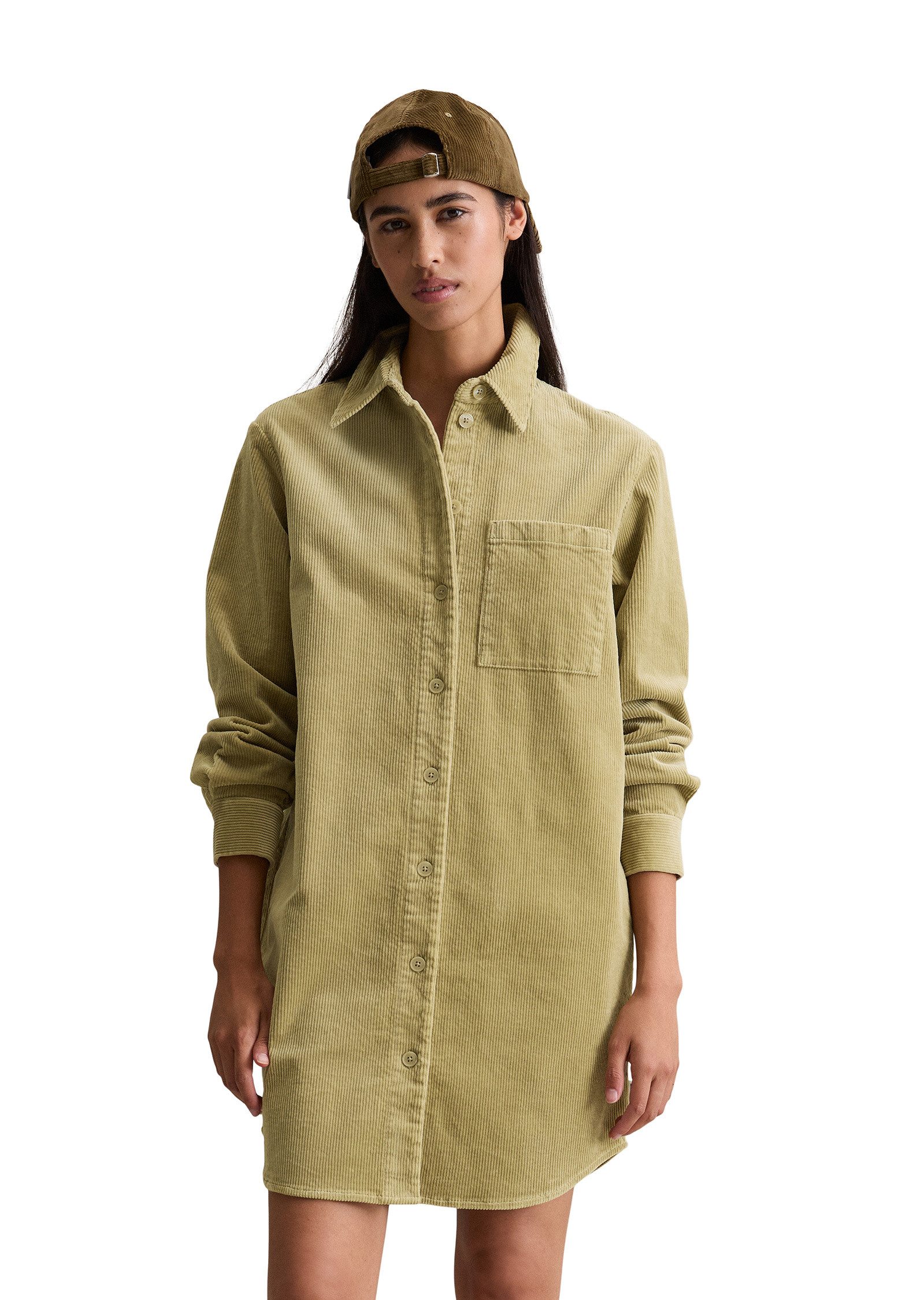 Marc O'Polo DENIM Hemdblusenkleid aus Organic Cotton Stretch