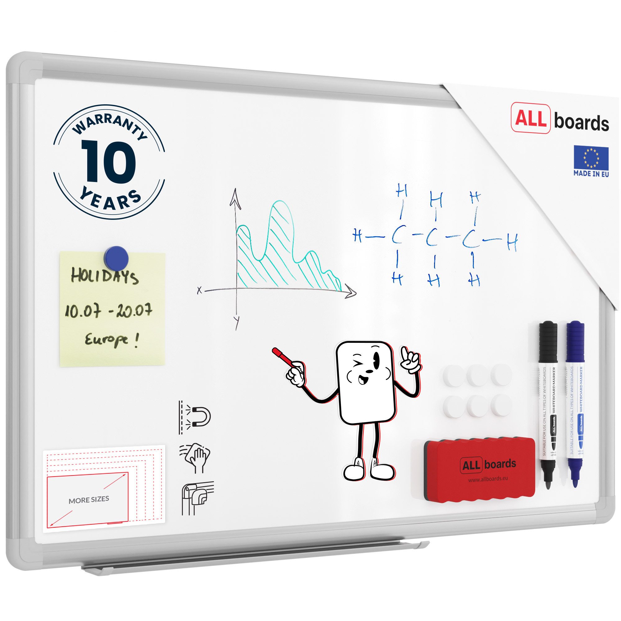 ALLboards Magnettafel ALLboards Magnetisches Whiteboard Magnettafel Premium EXPO