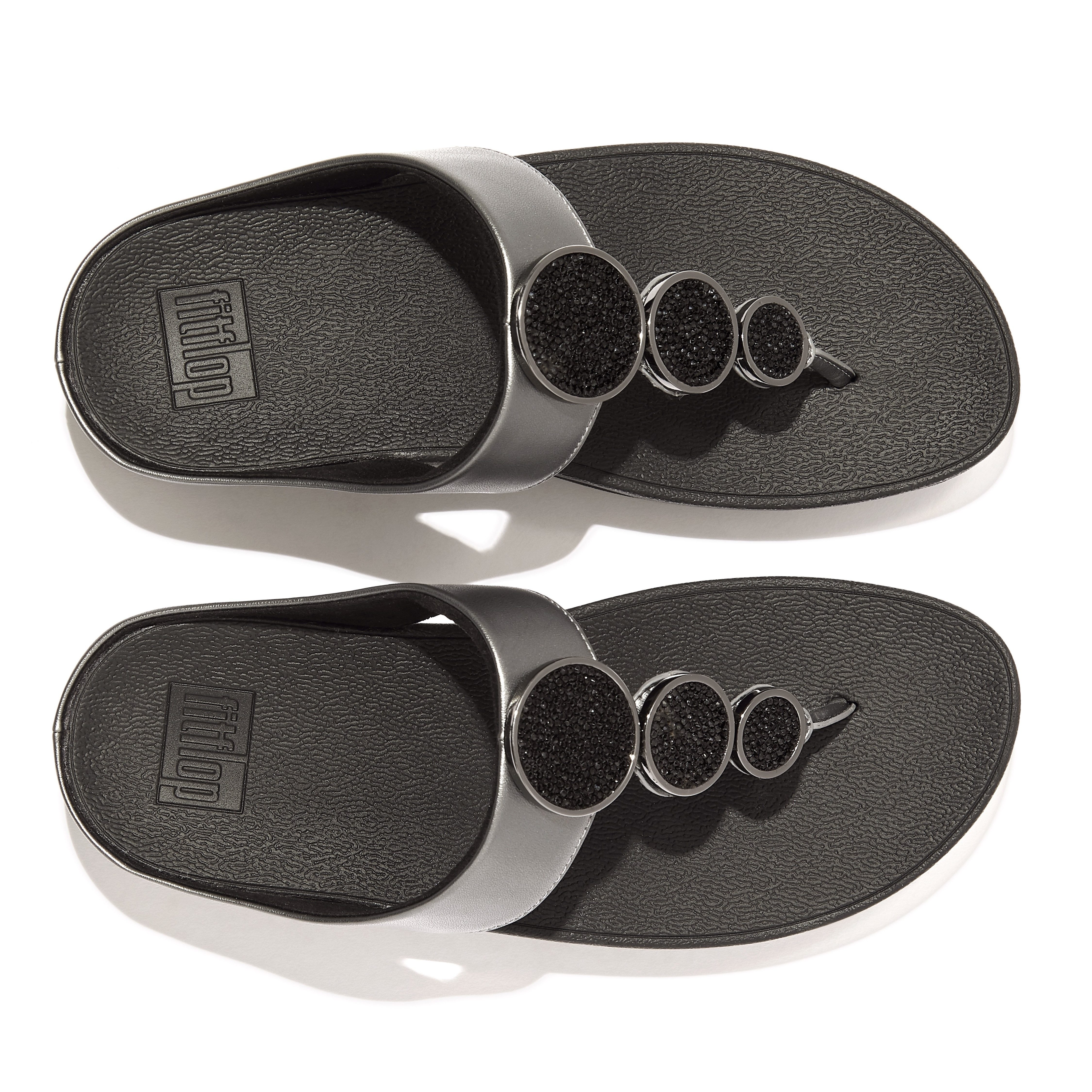 Fitflop HALO BEAD-CIRCLE METALLIC TOE-POST SANDALS Dianette Pool Slides, Pantolette mit dämpfender Zwischensohlentechnologie – Bild 4 von 5