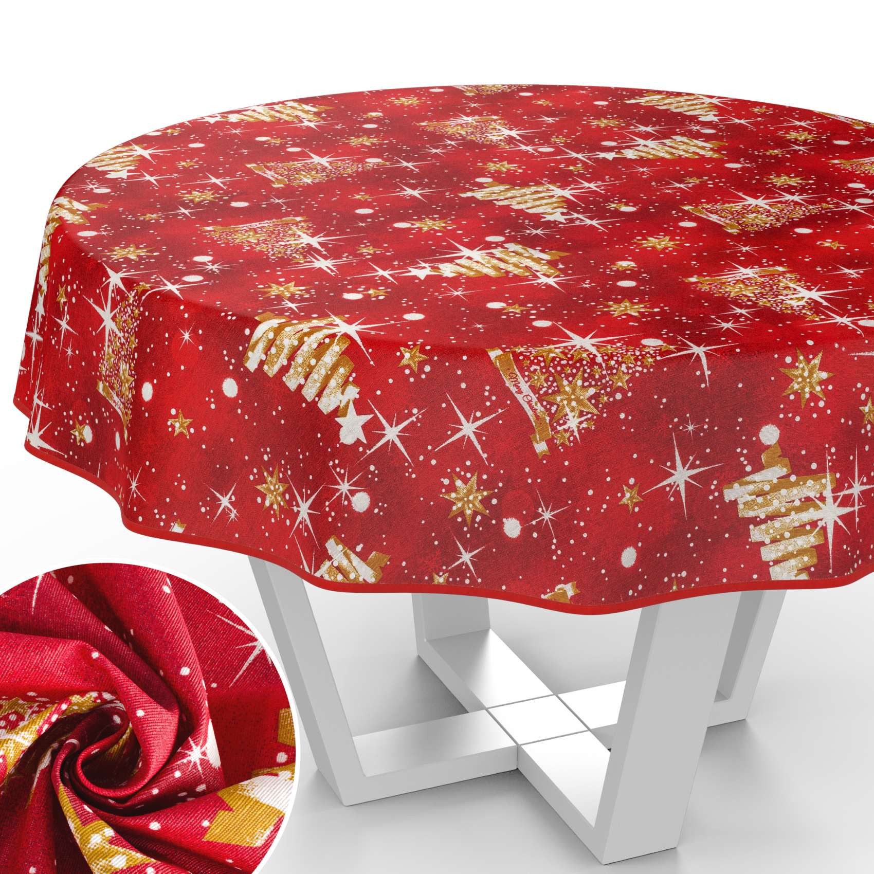 ANRO Tischdecke abwaschbar mit Motiv schmutzabweisend günstig online kaufen