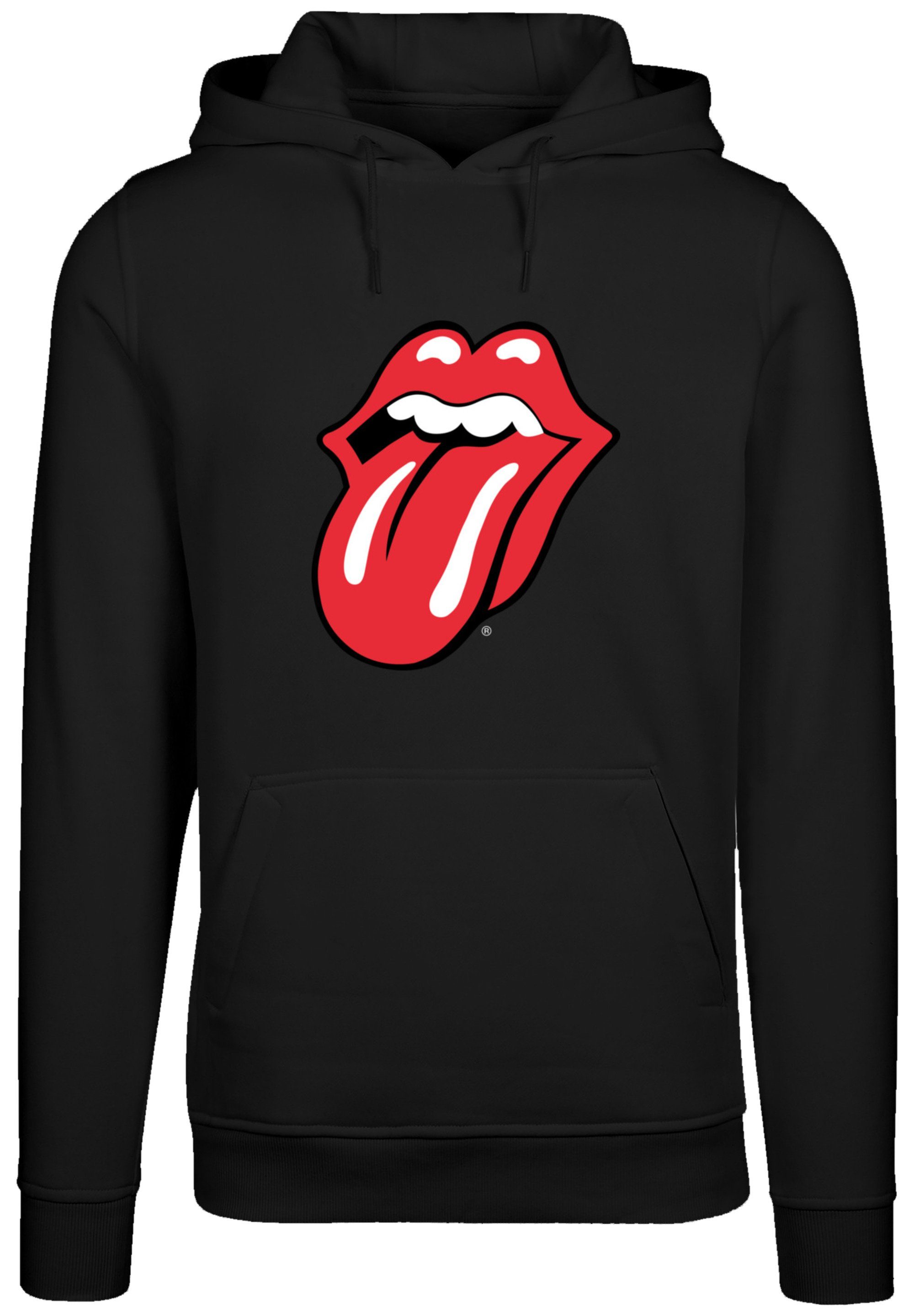 schwarz Rolling The Kapuzenpullover Warm, Band Rock Zunge Classic Stones Musik Bequem F4NT4STIC Hoodie,