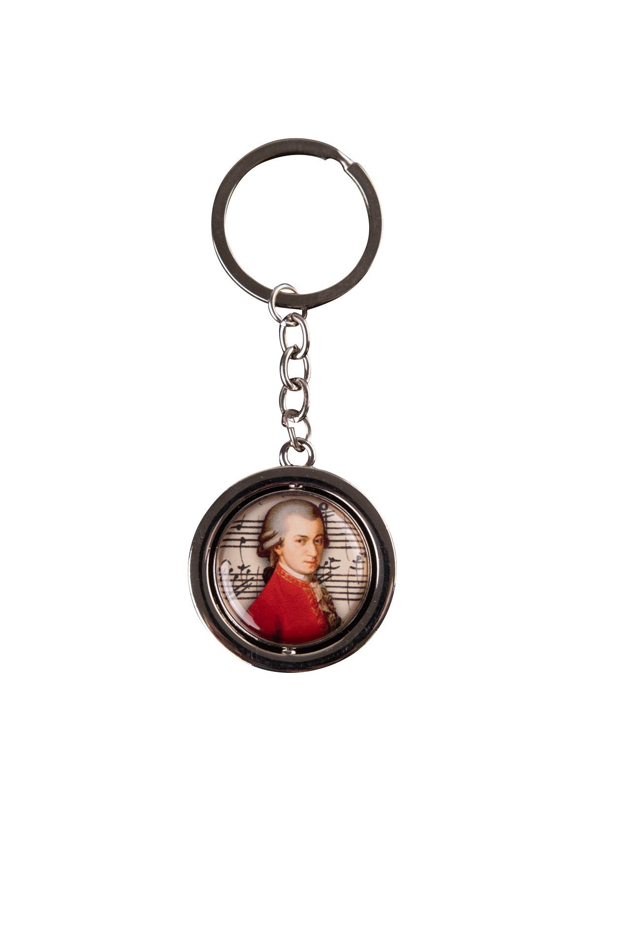 Fridolin Schlüsselanhänger (1-tlg), mit Portrait Mozart von Wolfgang Noten Amadeus und