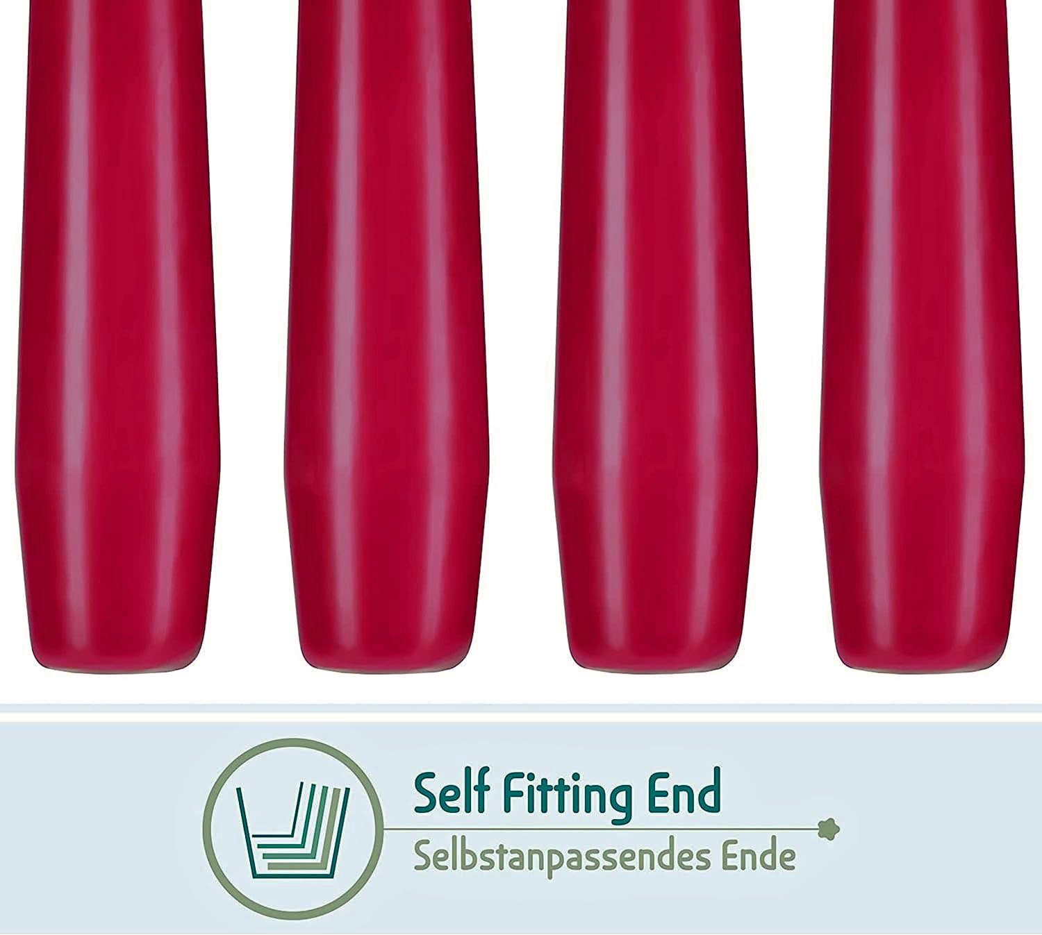BRUBAKER Spitzkerze Premium Kerzen Set - bis zu 7,5 Stunden Brenndauer pro Kerze (Leuchterkerzen, 5-tlg., Halterkerzen Deko), 24 cm Tafelkerzen für Kerzenständer und Kronleuchter