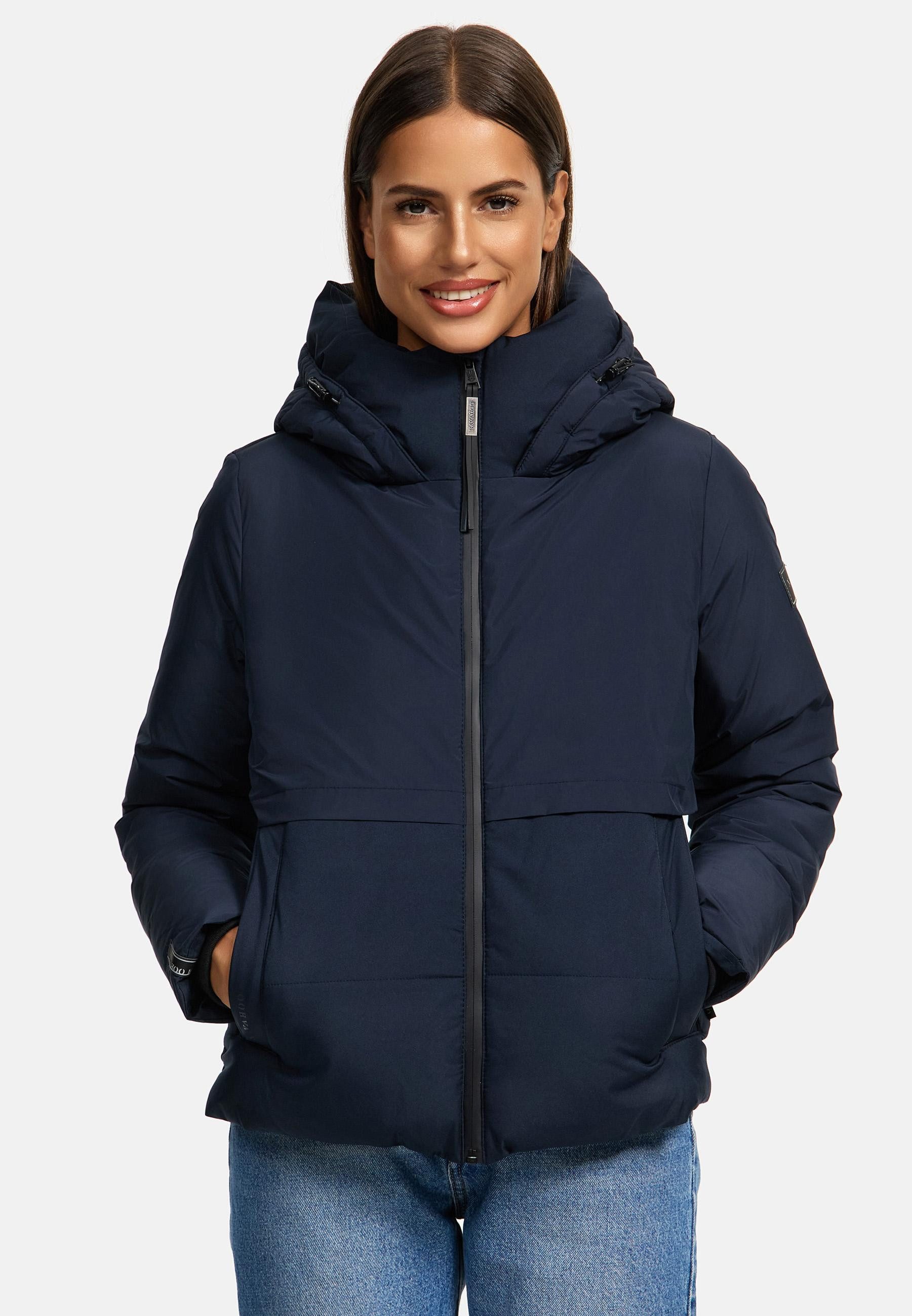 Navahoo Steppjacke Liebesküken XIV modische Damen Winterjacke mit Fleece-Innenfutter