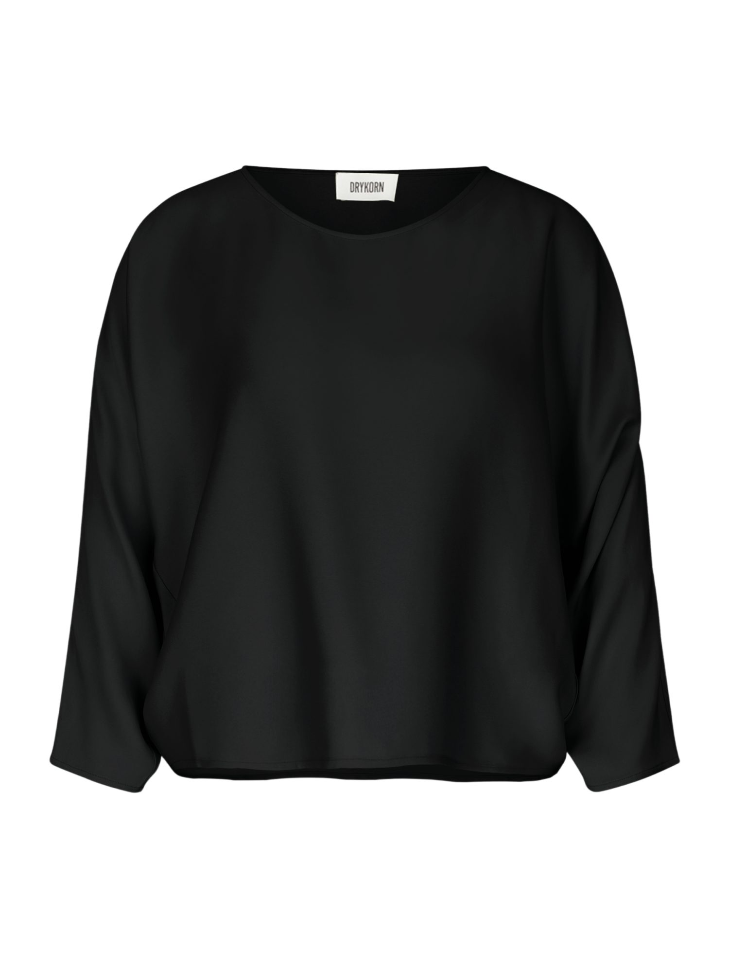 Drykorn Hemdbluse Casual,Acetat,Unifarben,Rundhals,Lang,Relaxed Fit