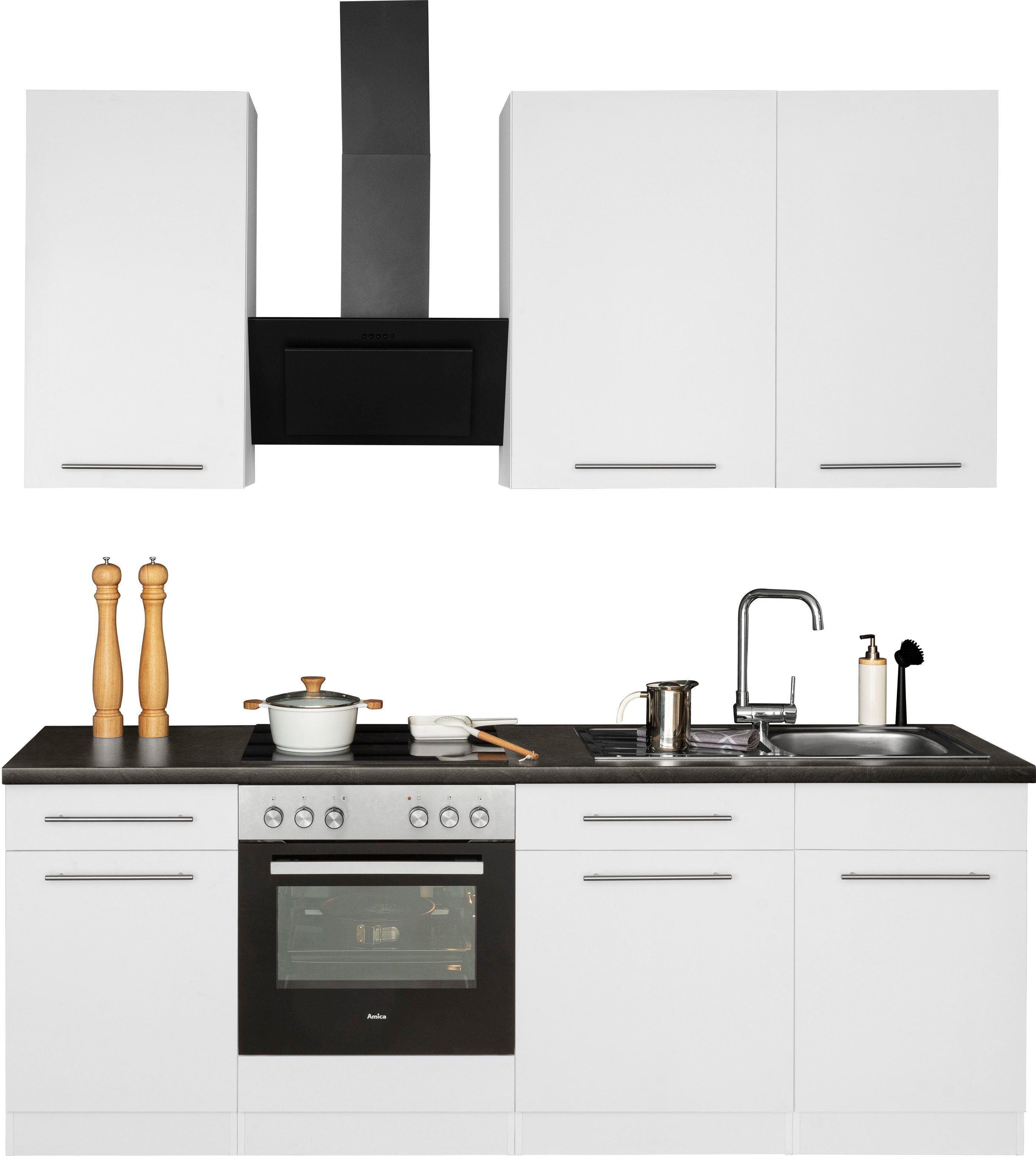 wiho Küchen Küchenzeile Unna, ohne E-Geräte, Breite 220 cm