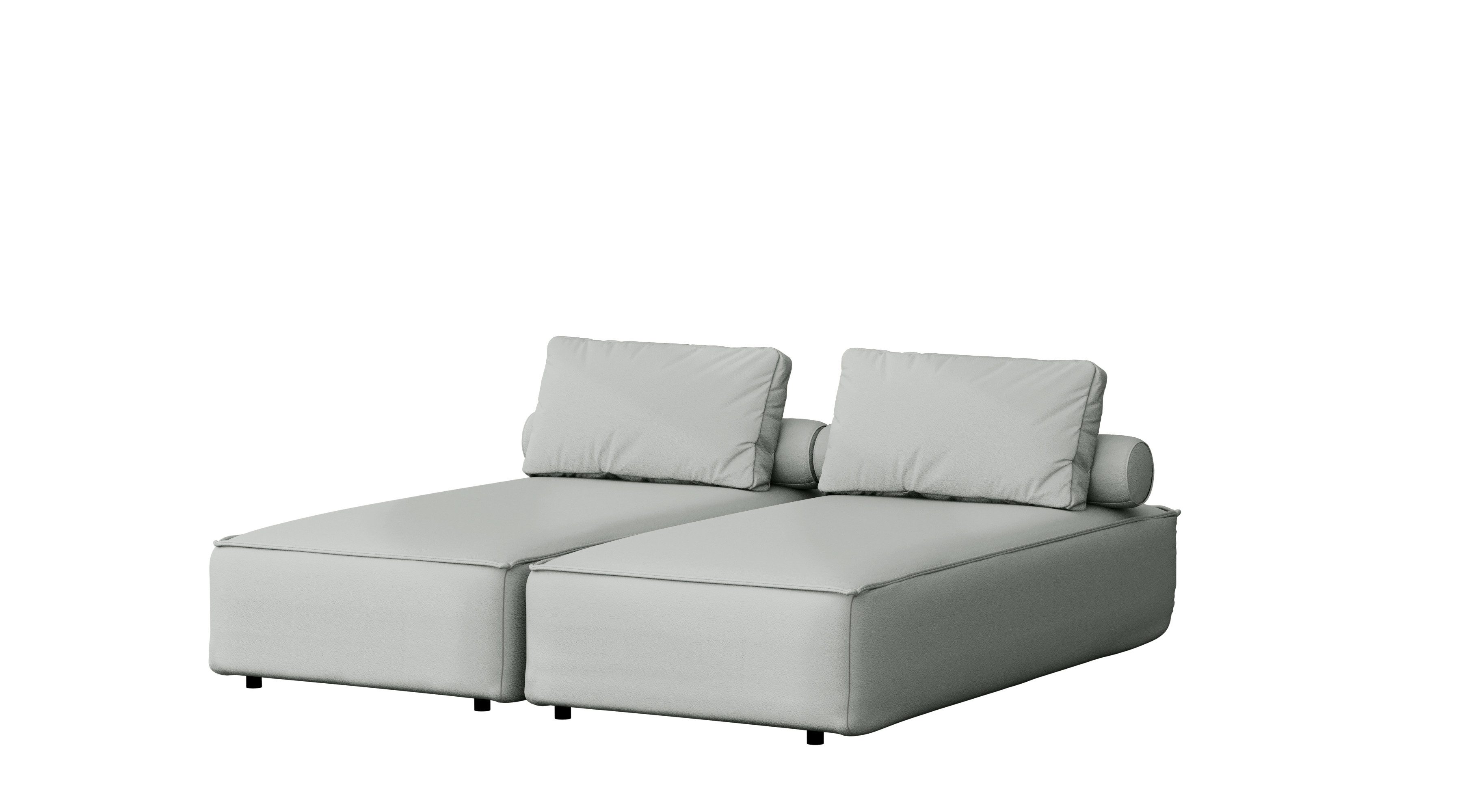 Kaiser Möbel Gartenlounge-Sessel Doppelter Liegestuhl für den Garten MALIBU, Terrasse, Hinterhof (2 Liegestühle 4 Kissen)