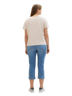 TOM TAILOR PLUS Slim-fit-Jeans in 3/4 Länge und mit Bindegürtel