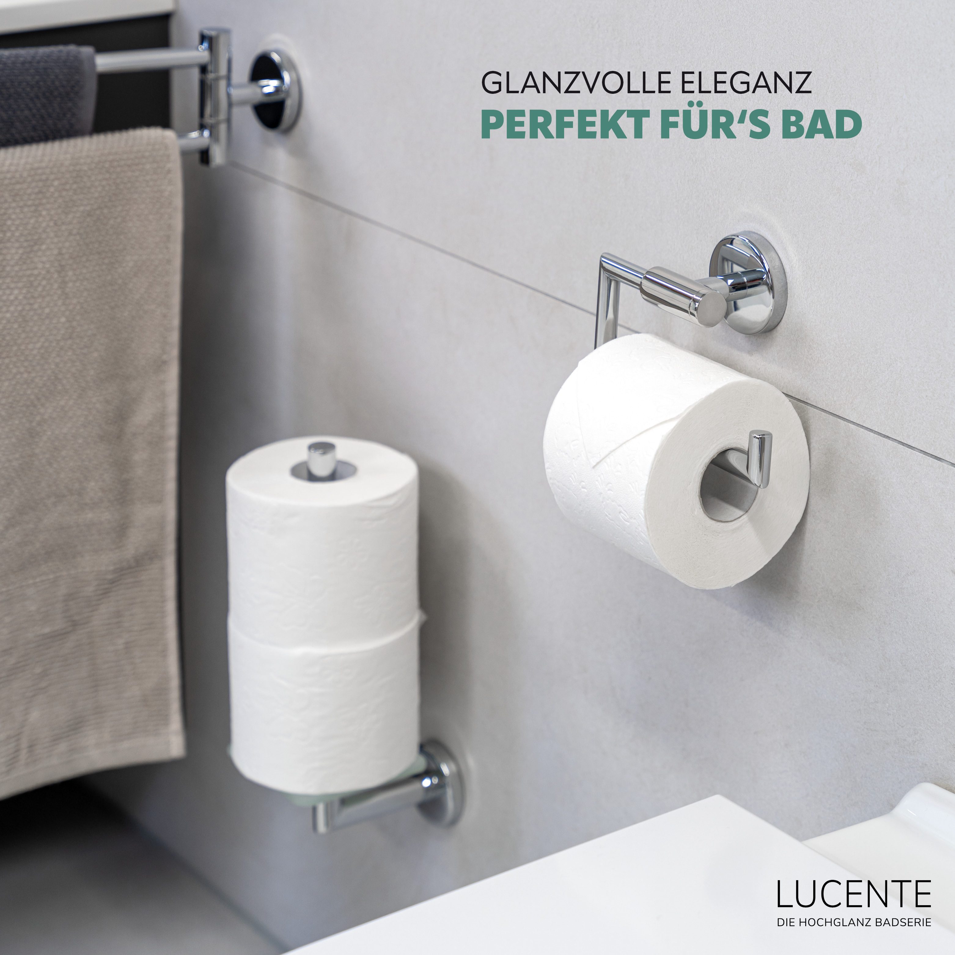 bremermann Toilettenpapierhalter Bad-Serie LUCENTE - aus Edelstahl verchrom günstig online kaufen