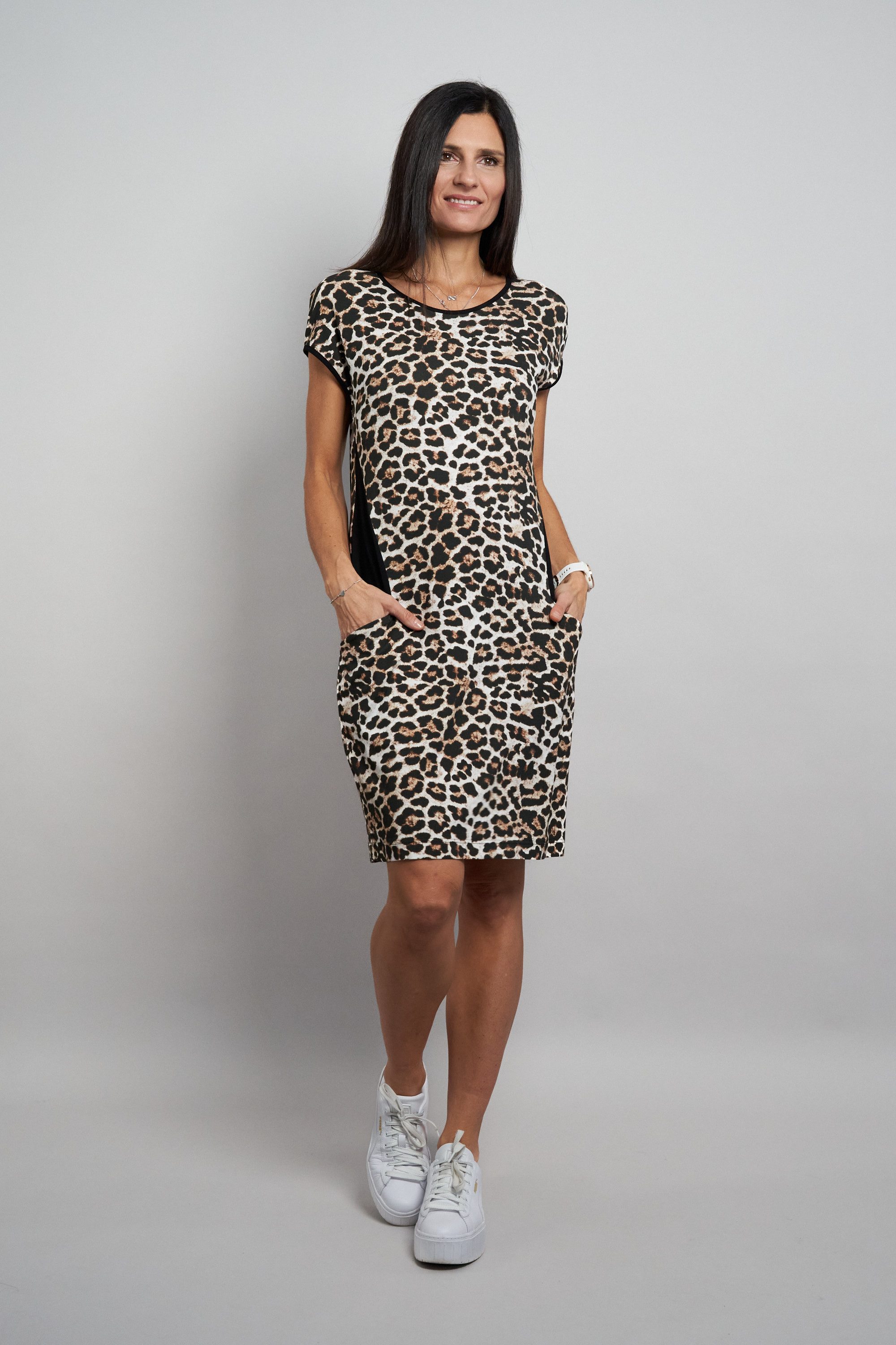 Seidel Moden Minikleid im Leo-Look - Viskose - MADE IN GERMANY