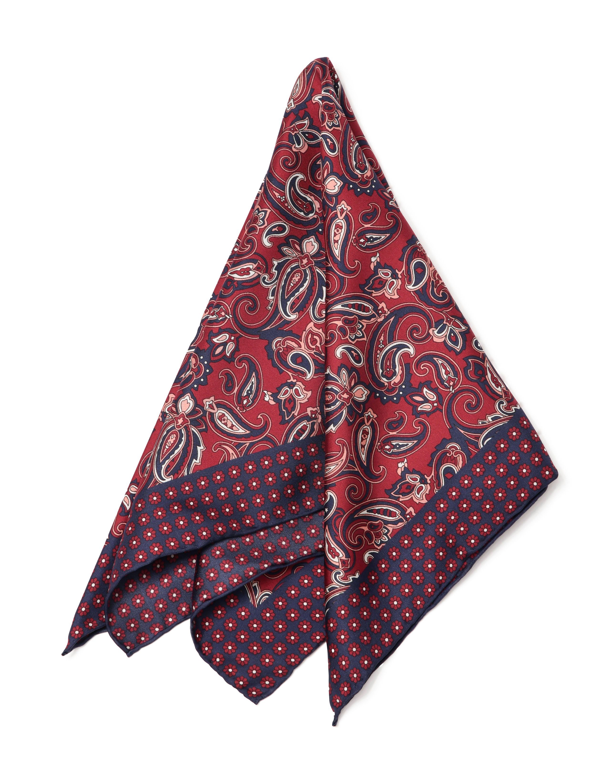 MayTree Seidentuch Herren handrolliert aus Twill-Seide 53x53, Paisley m. Ra günstig online kaufen