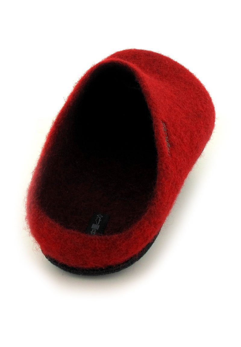 Hausschuh Gottstein reine Filzpantoffel Wolle rubin Magicfelt Magicfelt