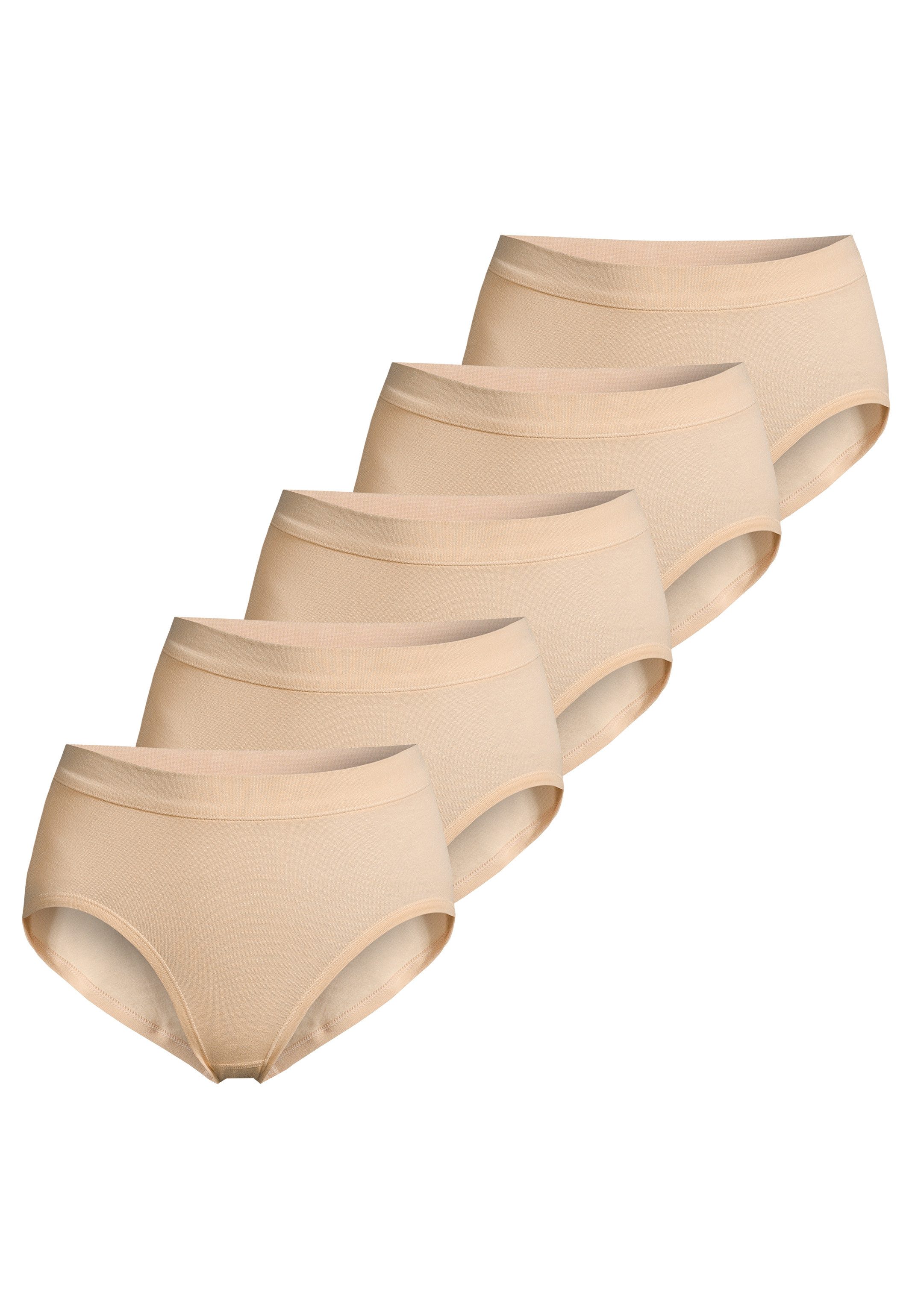 Hüftslip 5er-Pack Basic - Feinripp