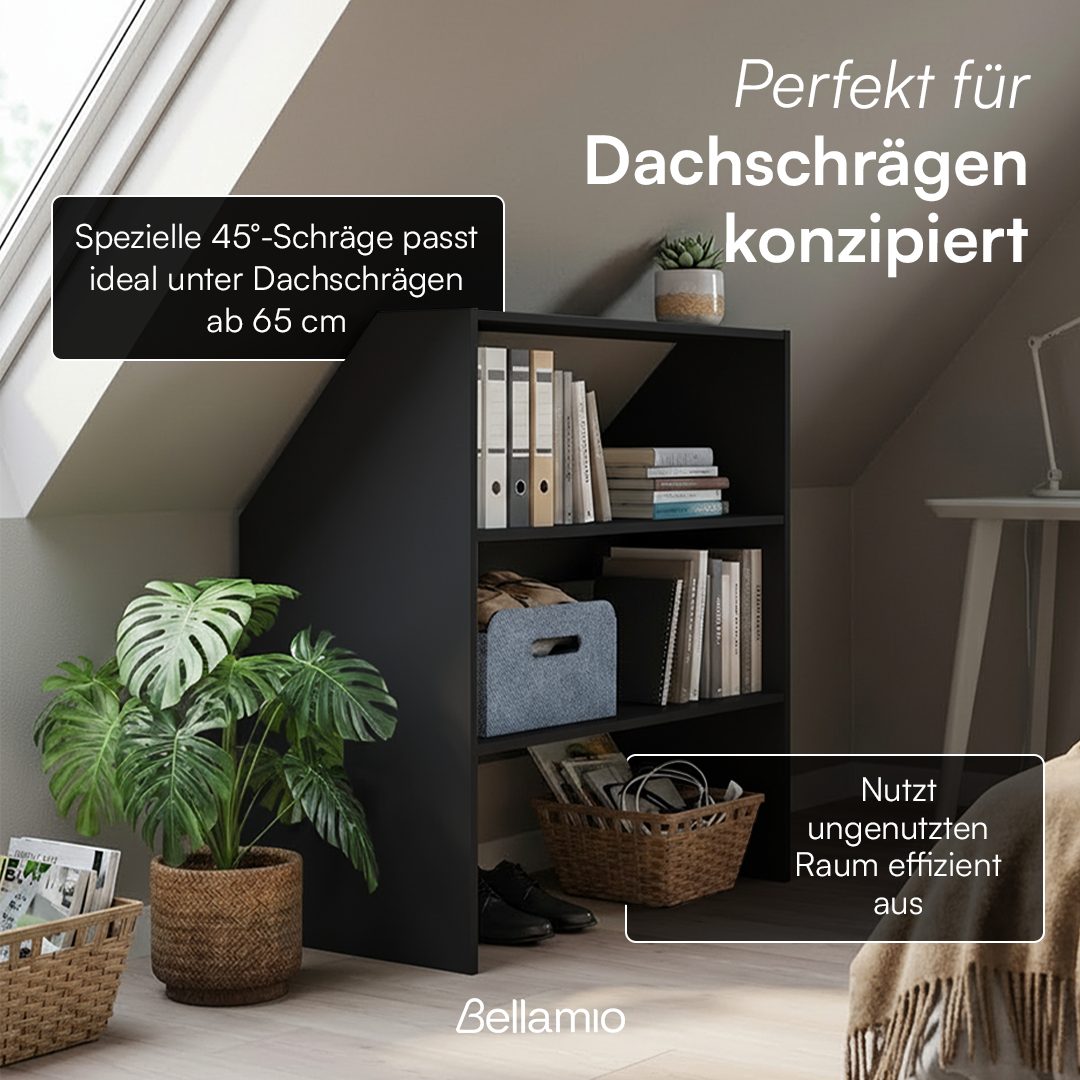Bellamio Regal Aland Dachschrägenregal 45 Grad-Winkel, Anthrazit, 90 cm bre günstig online kaufen