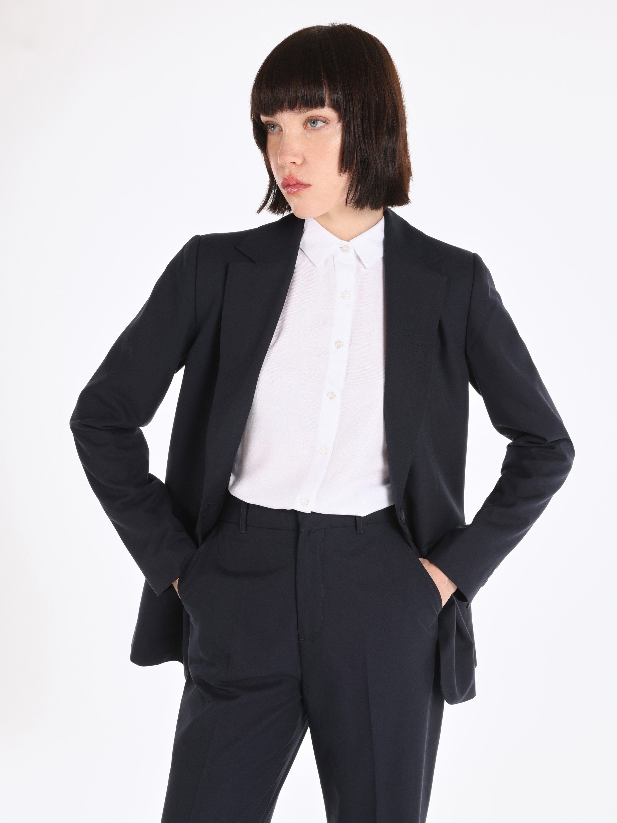 Colins Blouson Colins Regular Fit Damenjacke mit Knopfleiste und Futter